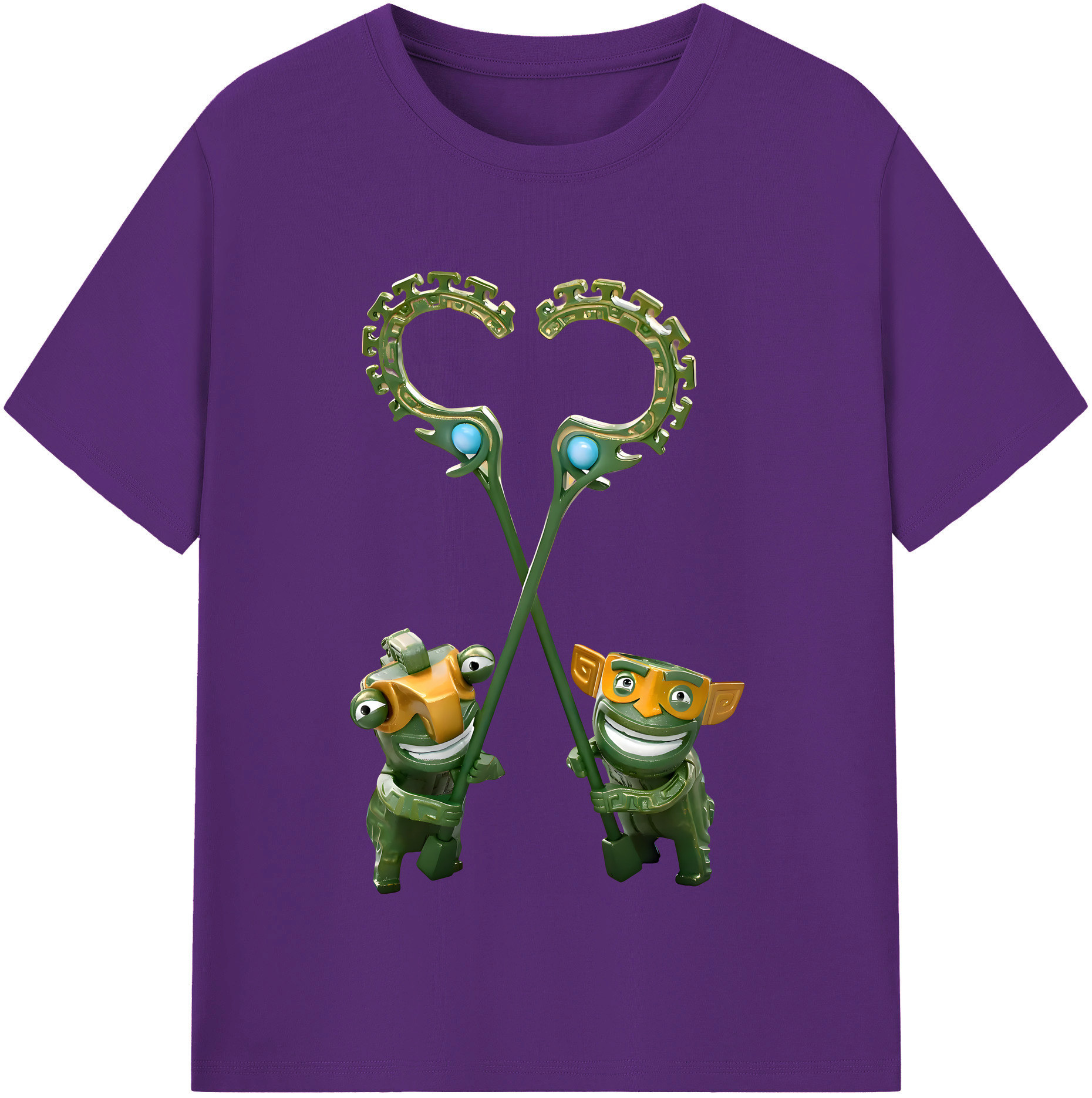 （画像用） Ne Zha 2 ナタ 魔童の大暴れ 綿100％半袖Tシャツ（フロントプリント）