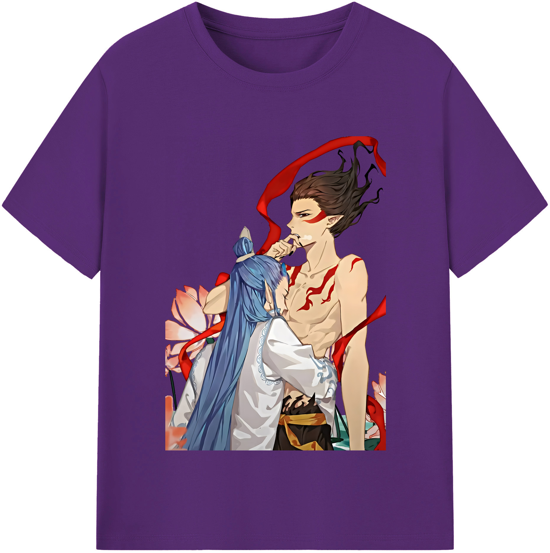 （画像用） Ne Zha 2 ナタ 魔童の大暴れ 綿100％半袖Tシャツ（フロントプリント）