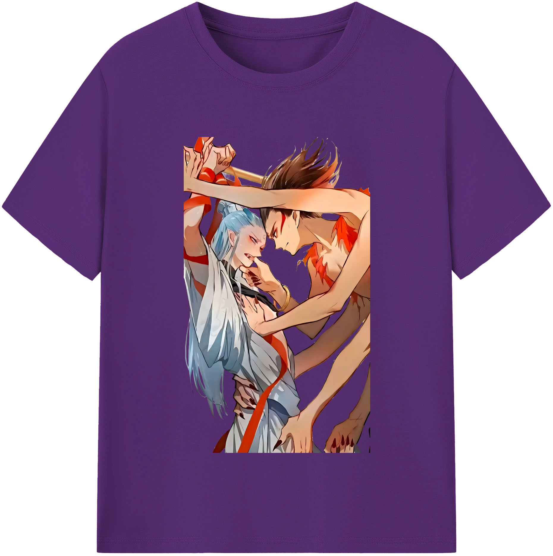 （画像用） Ne Zha 2 ナタ 魔童の大暴れ 綿100％半袖Tシャツ（フロントプリント）