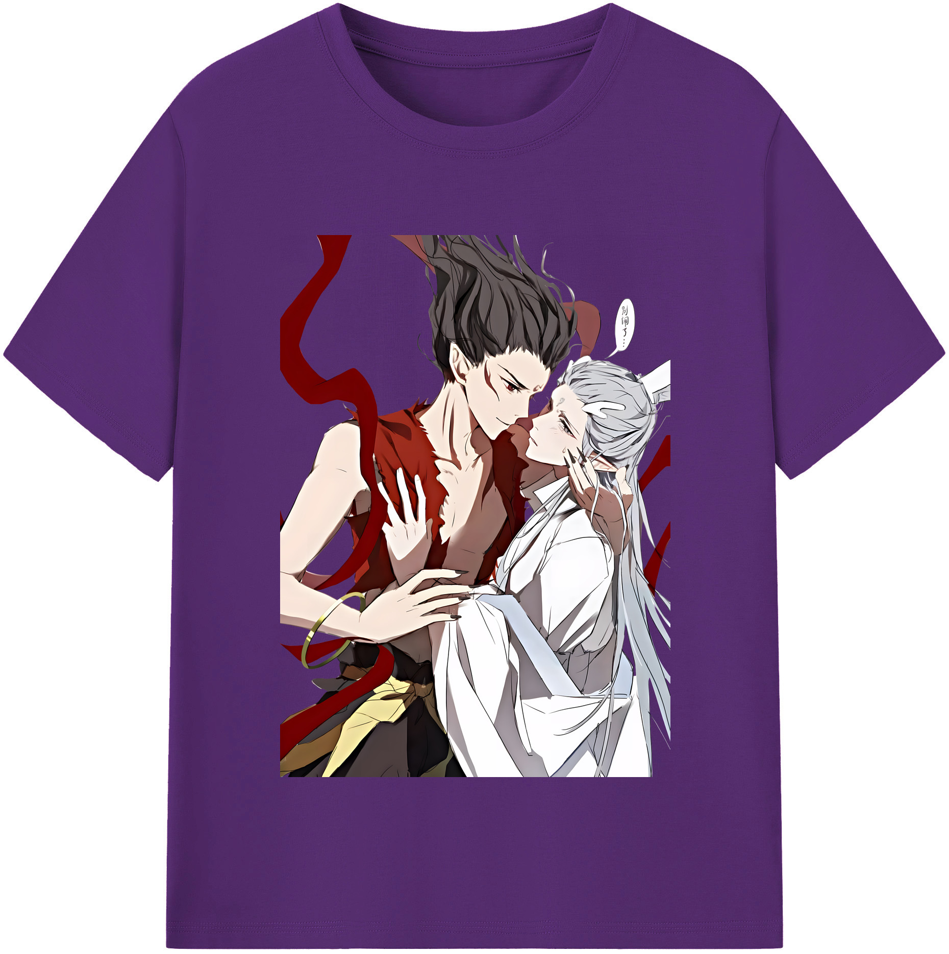 （画像用） Ne Zha 2 ナタ 魔童の大暴れ 綿100％半袖Tシャツ（フロントプリント）