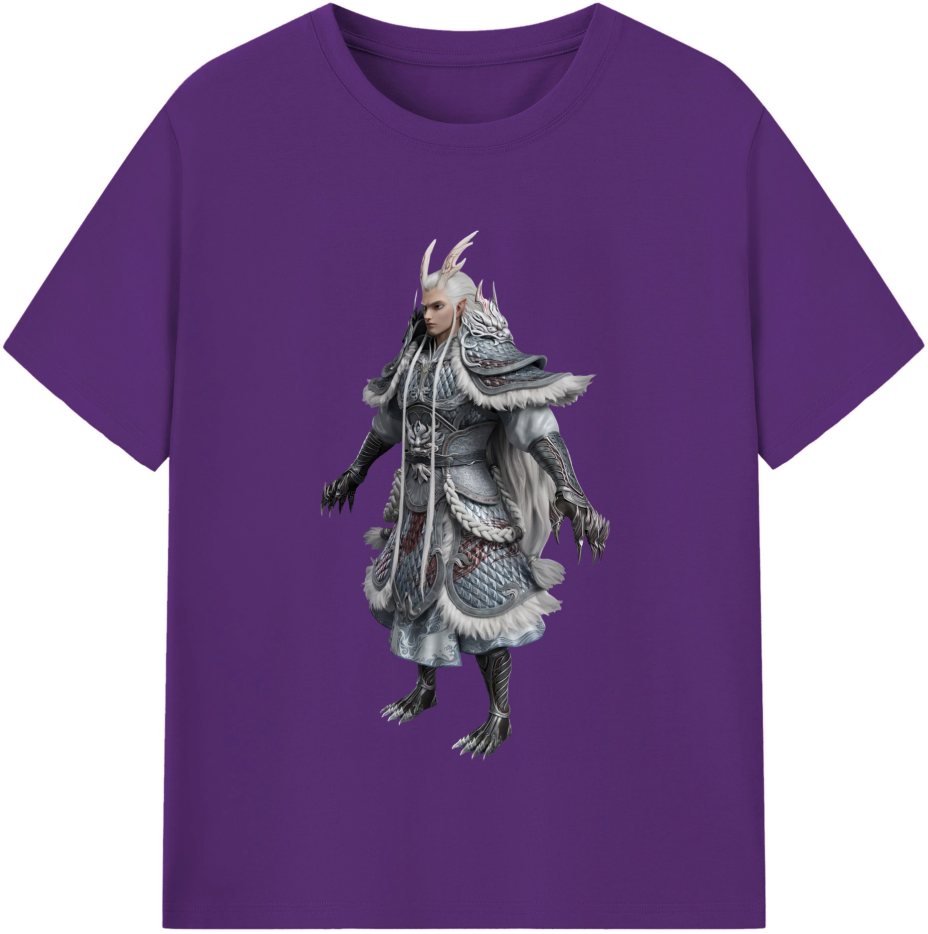 （画像用） Ne Zha 2 ナタ 魔童の大暴れ 綿100％半袖Tシャツ（フロントプリント）