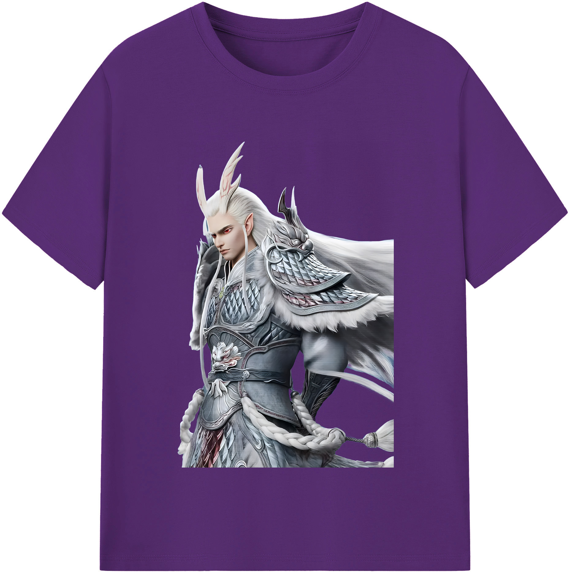 （画像用） Ne Zha 2 ナタ 魔童の大暴れ 綿100％半袖Tシャツ（フロントプリント）