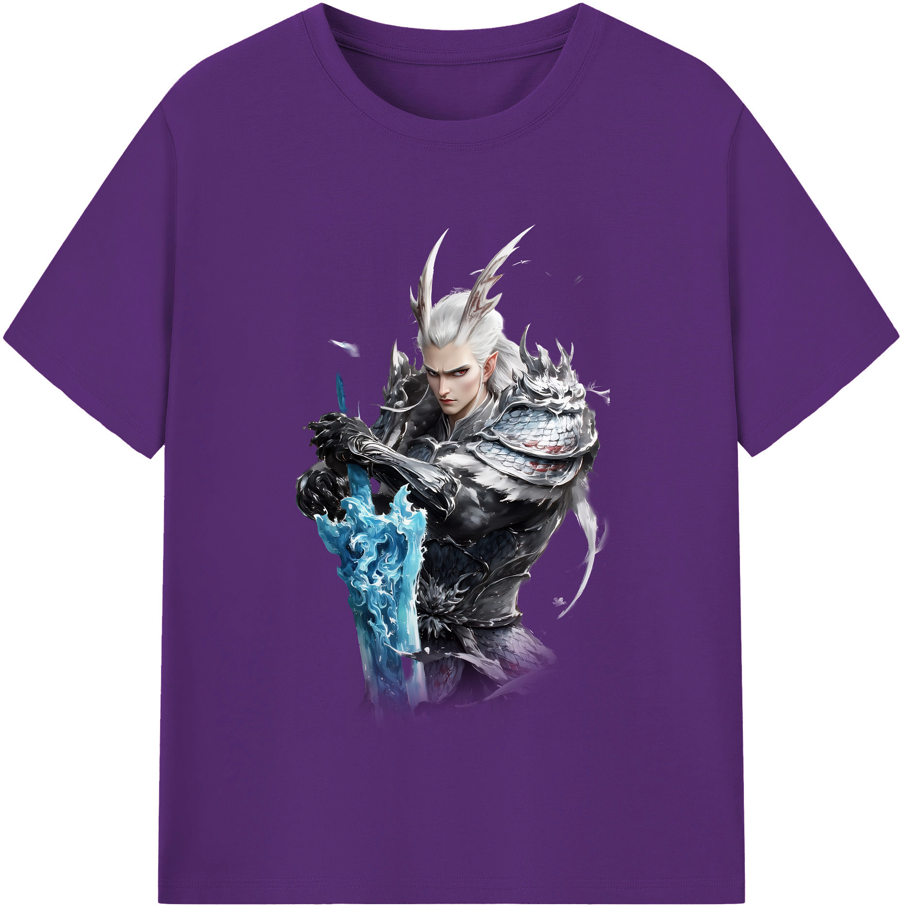 （画像用） Ne Zha 2 ナタ 魔童の大暴れ 綿100％半袖Tシャツ（フロントプリント）