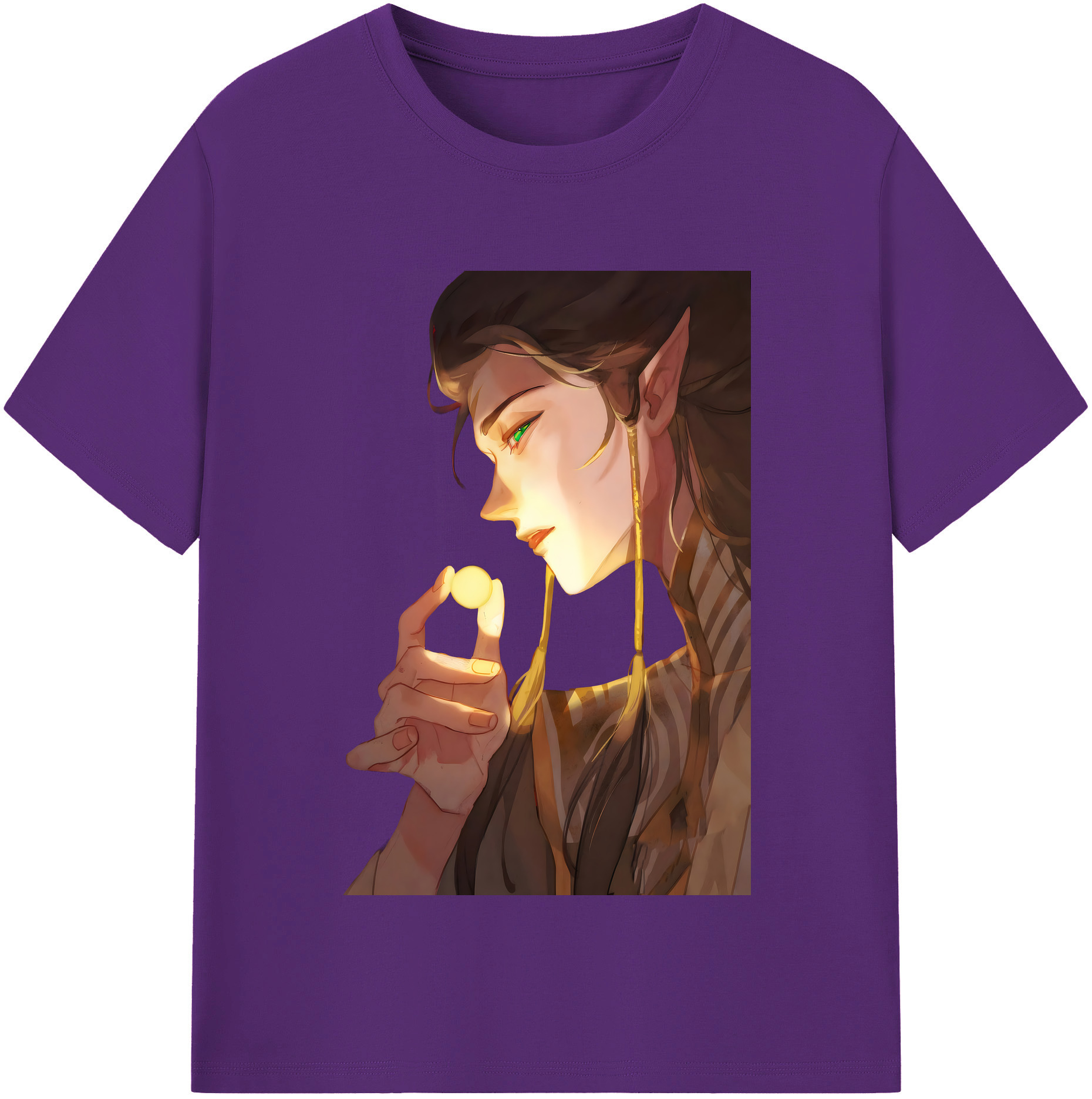 （画像用） Ne Zha 2 ナタ 魔童の大暴れ 綿100％半袖Tシャツ（フロントプリント）