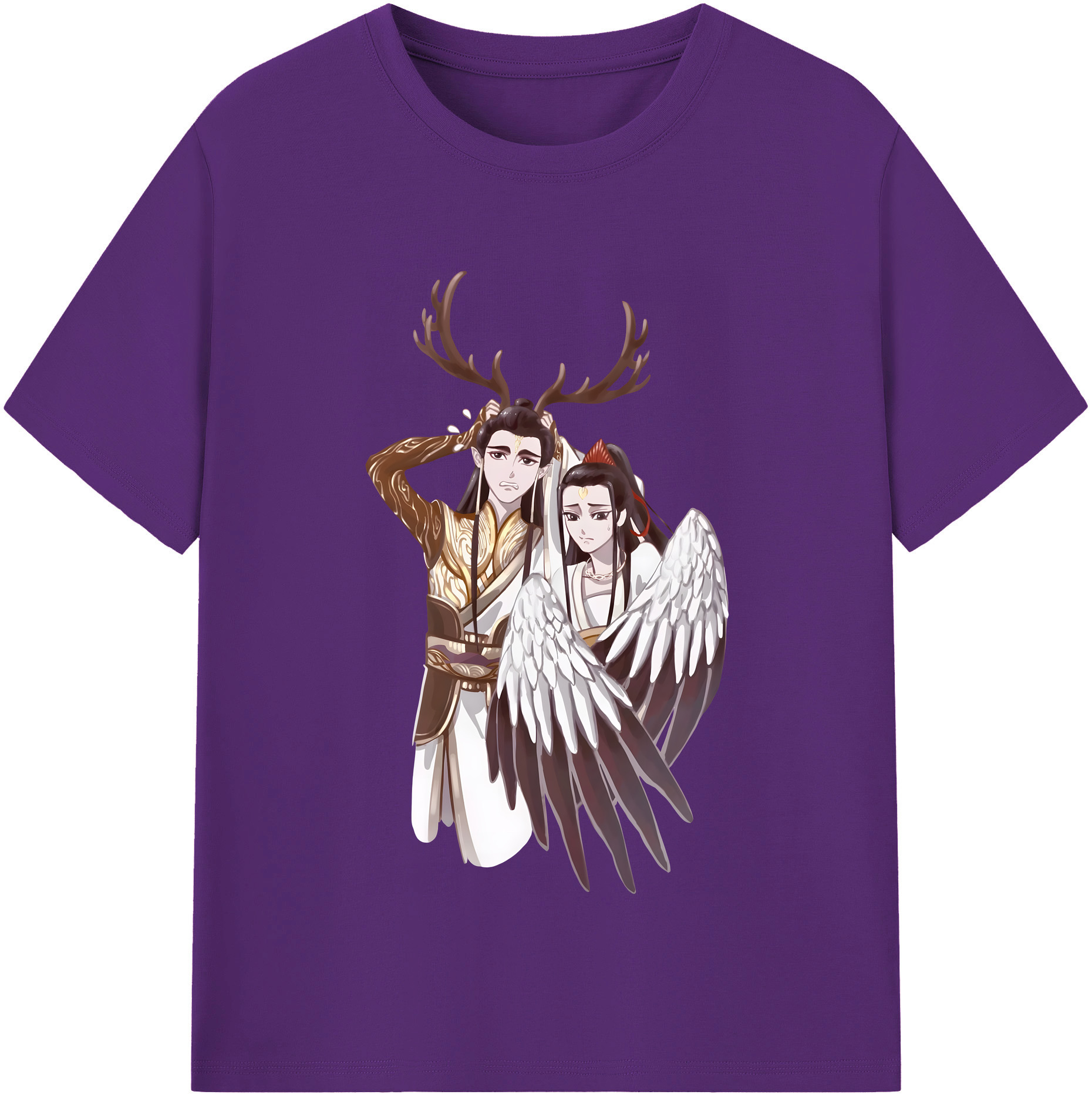 （画像用） Ne Zha 2 ナタ 魔童の大暴れ 綿100％半袖Tシャツ（フロントプリント）