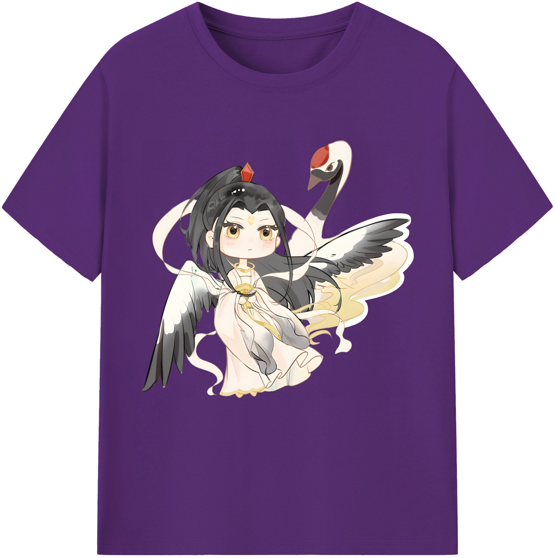 （画像用） Ne Zha 2 ナタ 魔童の大暴れ 綿100％半袖Tシャツ（フロントプリント）