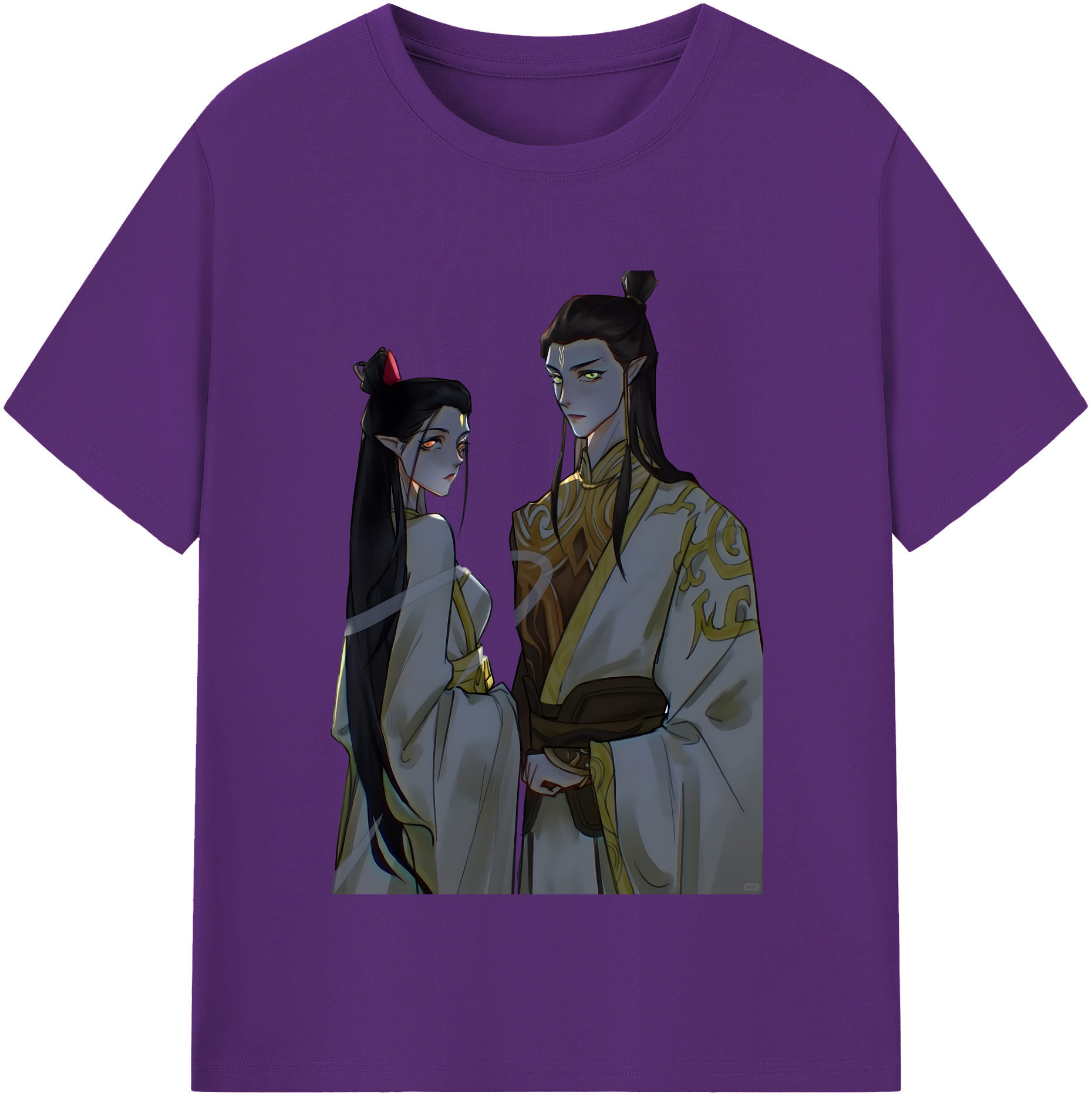 （画像用） Ne Zha 2 ナタ 魔童の大暴れ 綿100％半袖Tシャツ（フロントプリント）