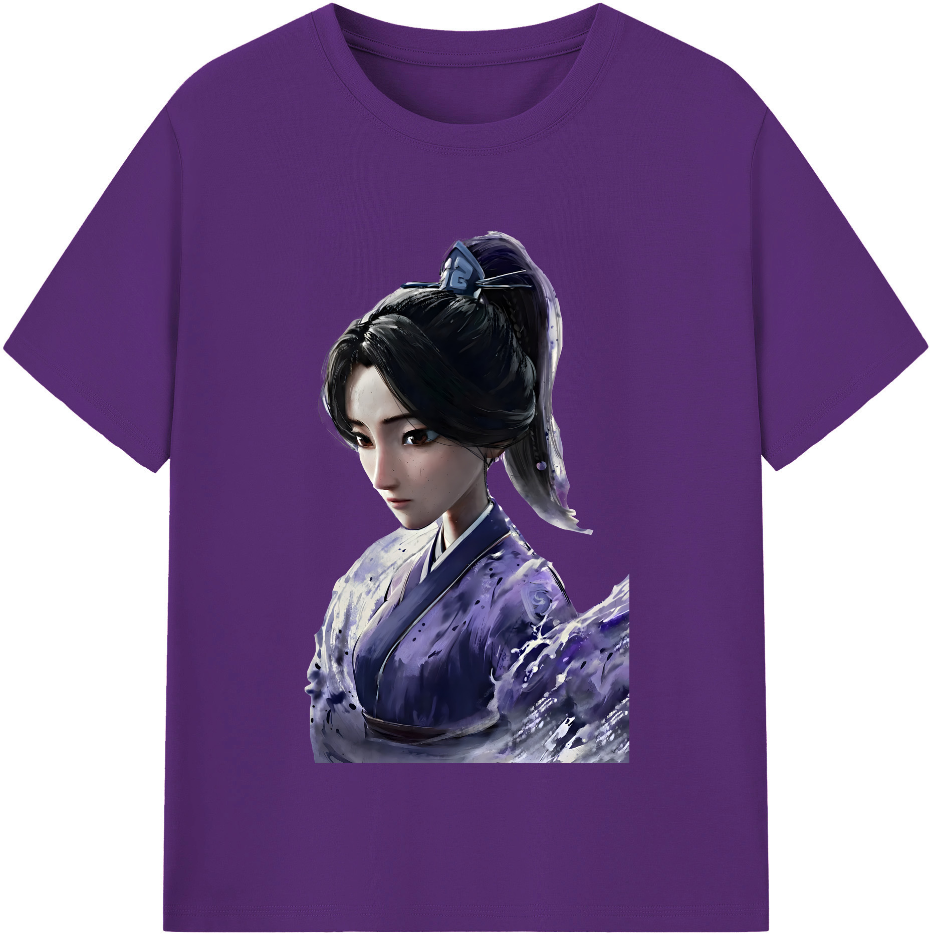 （画像用） Ne Zha 2 ナタ 魔童の大暴れ 綿100％半袖Tシャツ（フロントプリント）