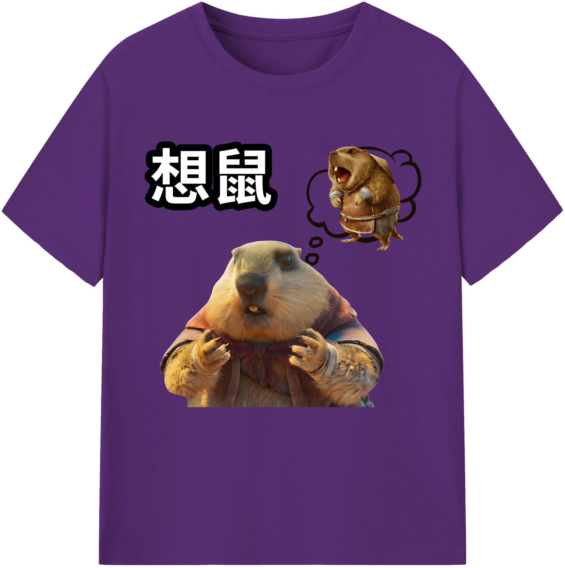 （画像用） Ne Zha 2 ナタ 魔童の大暴れ 綿100％半袖Tシャツ（フロントプリント）