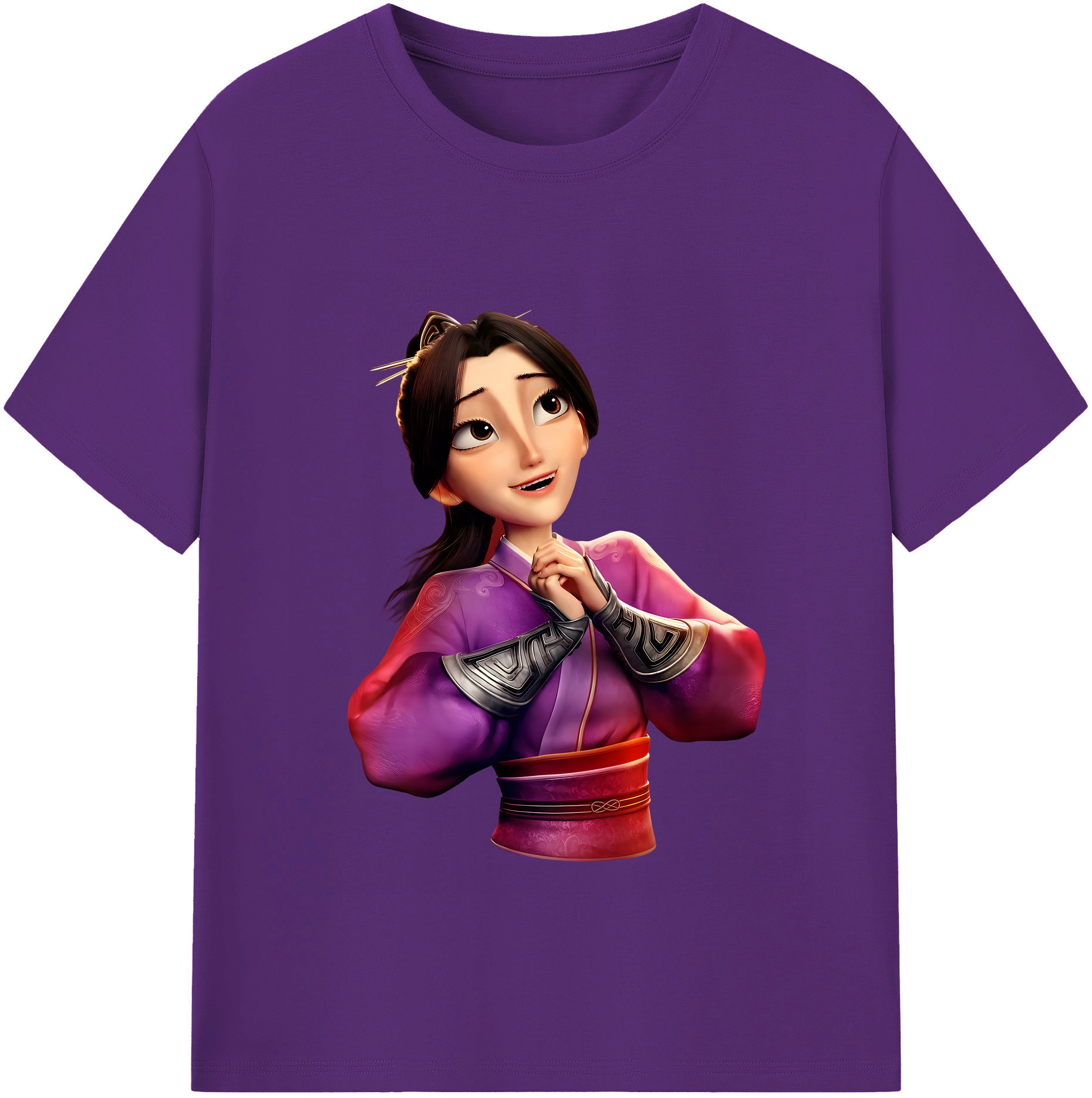（画像用） Ne Zha 2 ナタ 魔童の大暴れ 綿100％半袖Tシャツ（フロントプリント）