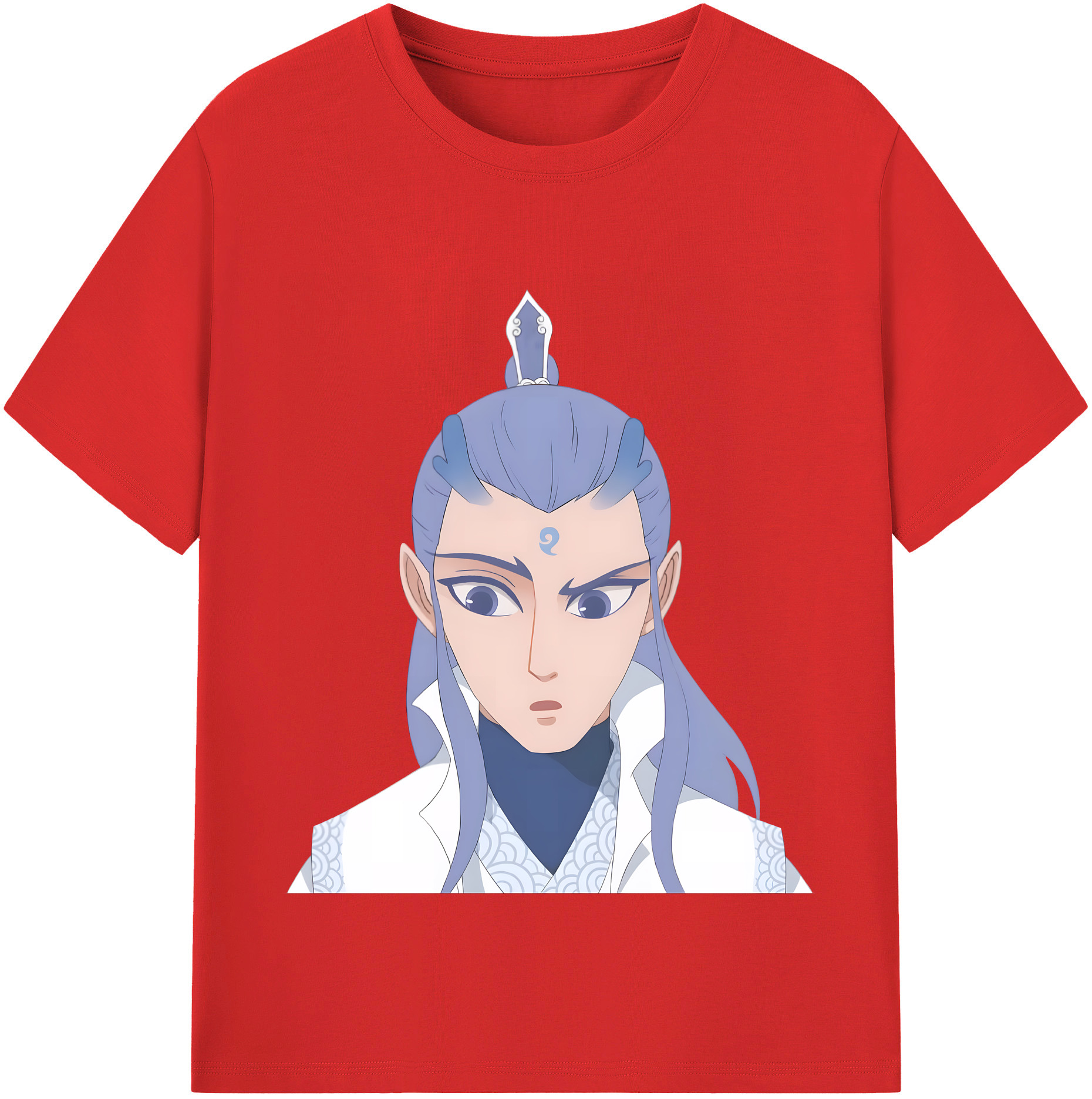 （画像用） Ne Zha 2 ナタ 魔童の大暴れ 綿100％半袖Tシャツ（フロントプリント）