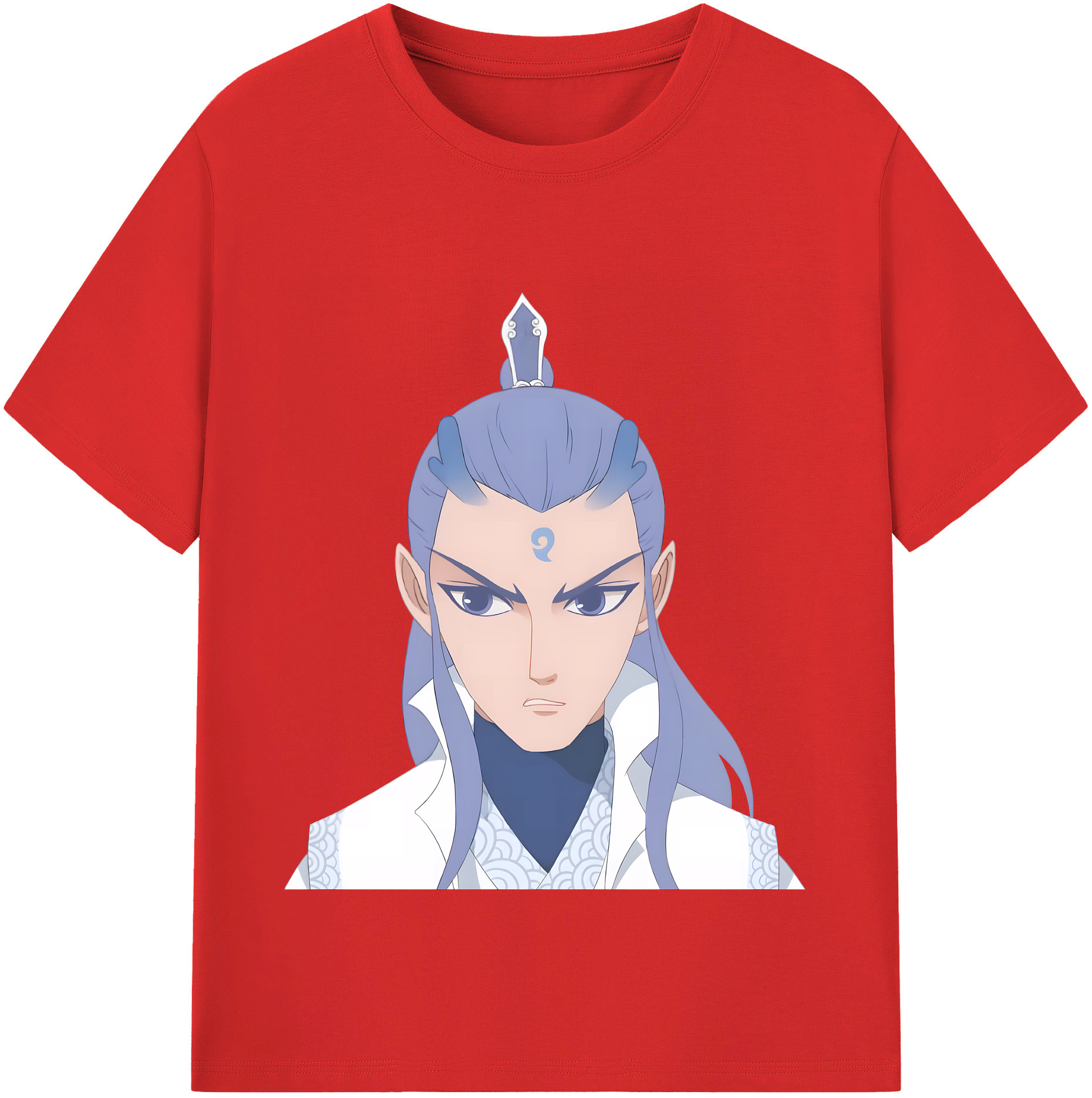（画像用） Ne Zha 2 ナタ 魔童の大暴れ 綿100％半袖Tシャツ（フロントプリント）