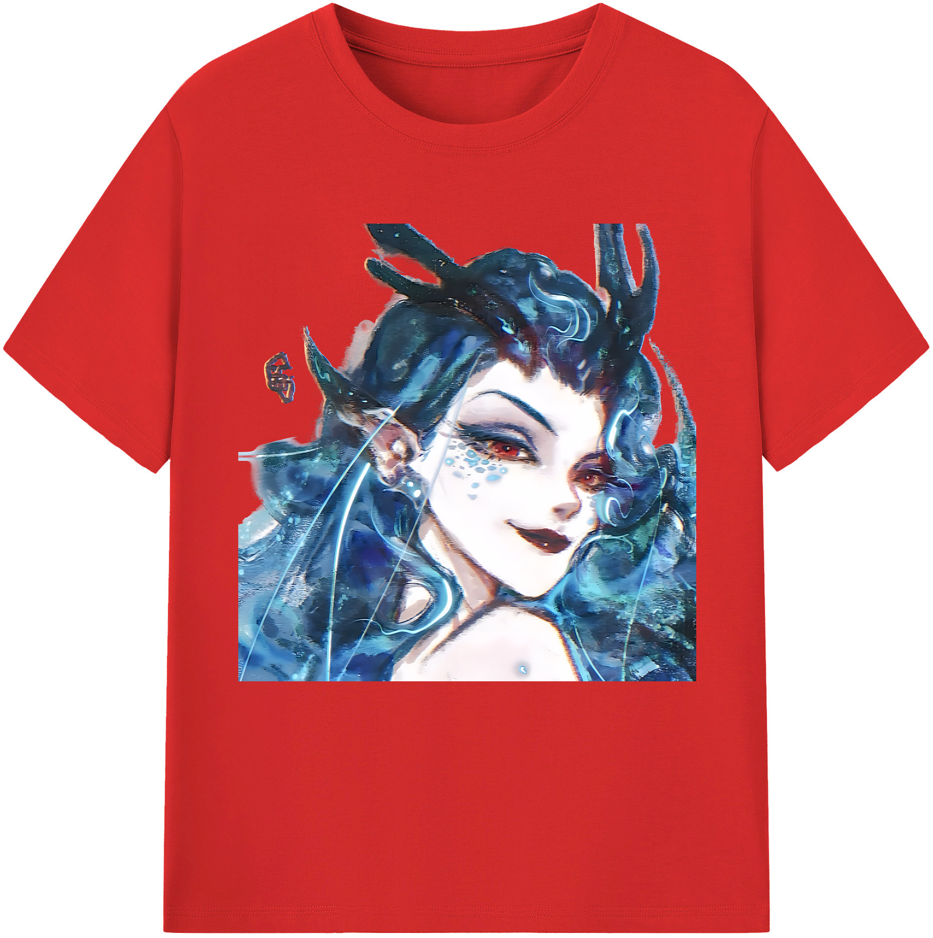 （画像用） Ne Zha 2 ナタ 魔童の大暴れ 綿100％半袖Tシャツ（フロントプリント）