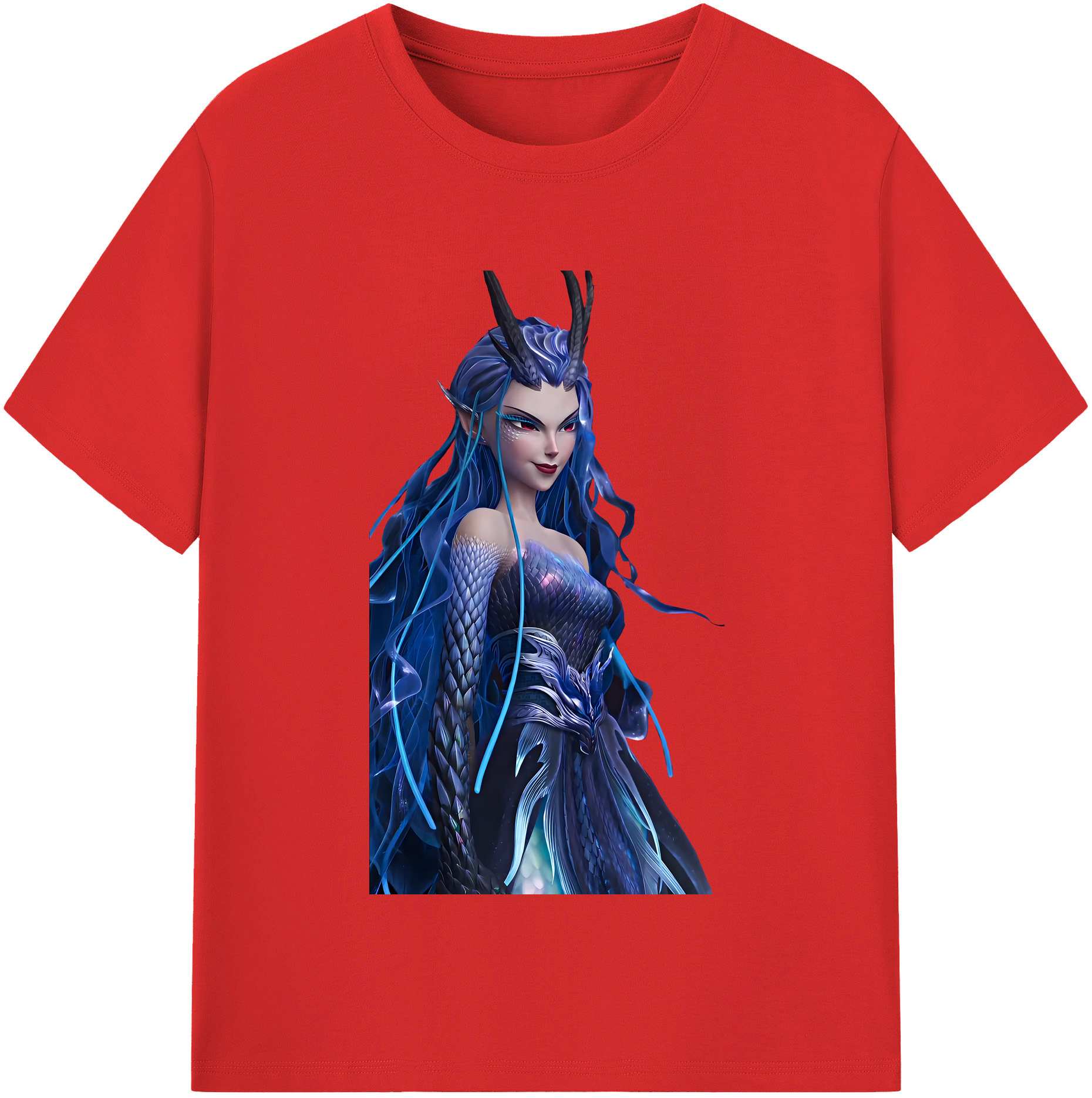 （画像用） Ne Zha 2 ナタ 魔童の大暴れ 綿100％半袖Tシャツ（フロントプリント）