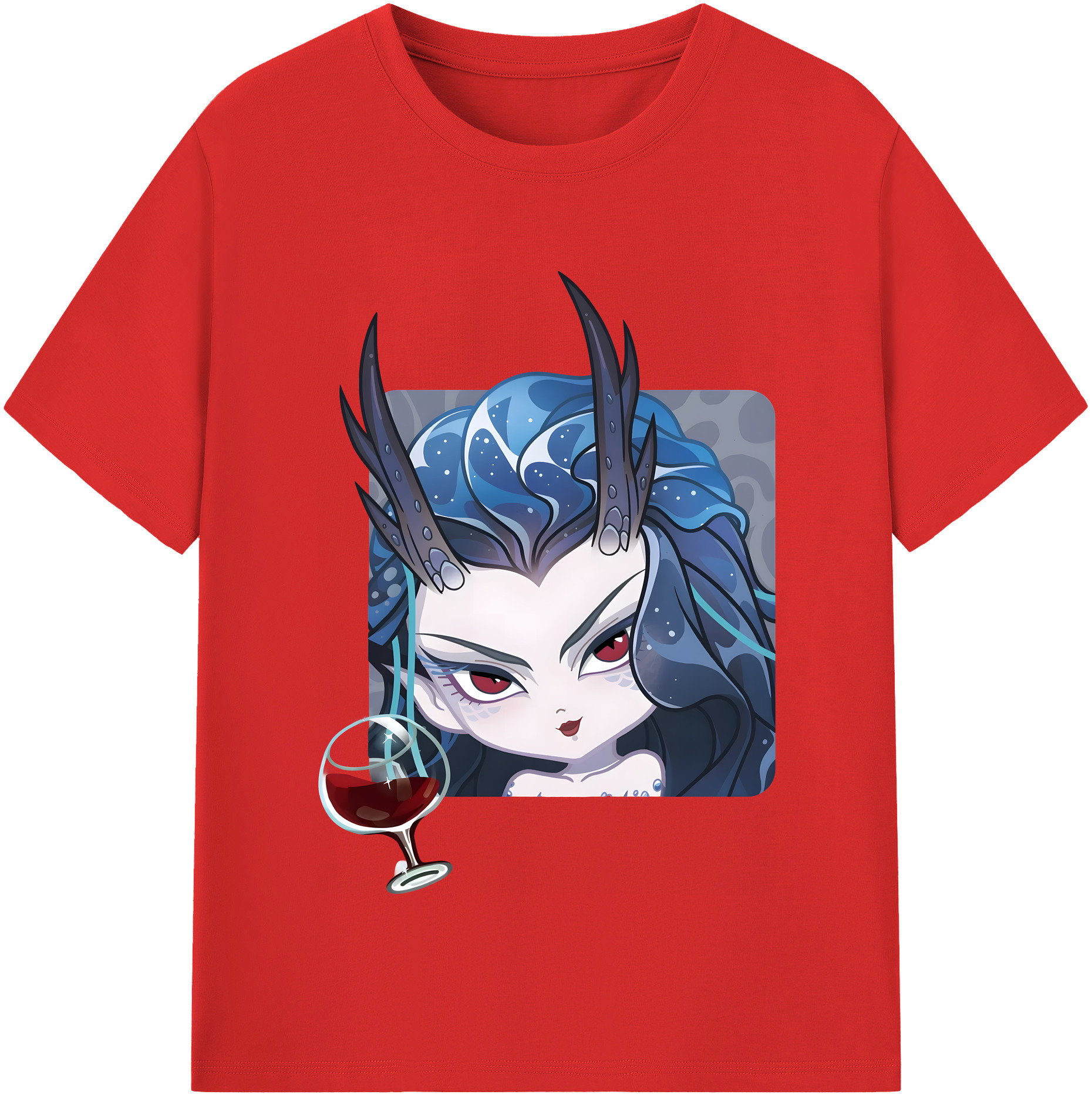 （画像用） Ne Zha 2 ナタ 魔童の大暴れ 綿100％半袖Tシャツ（フロントプリント）