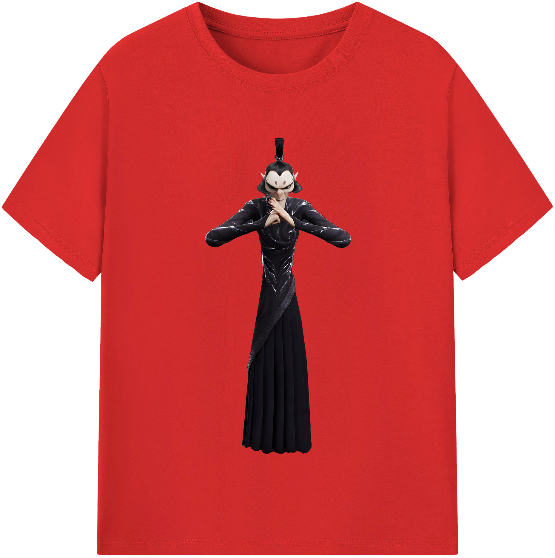（画像用） Ne Zha 2 ナタ 魔童の大暴れ 綿100％半袖Tシャツ（フロントプリント）