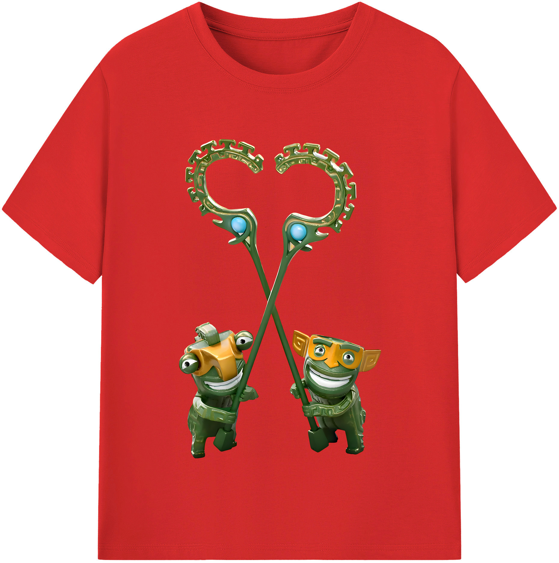 （画像用） Ne Zha 2 ナタ 魔童の大暴れ 綿100％半袖Tシャツ（フロントプリント）
