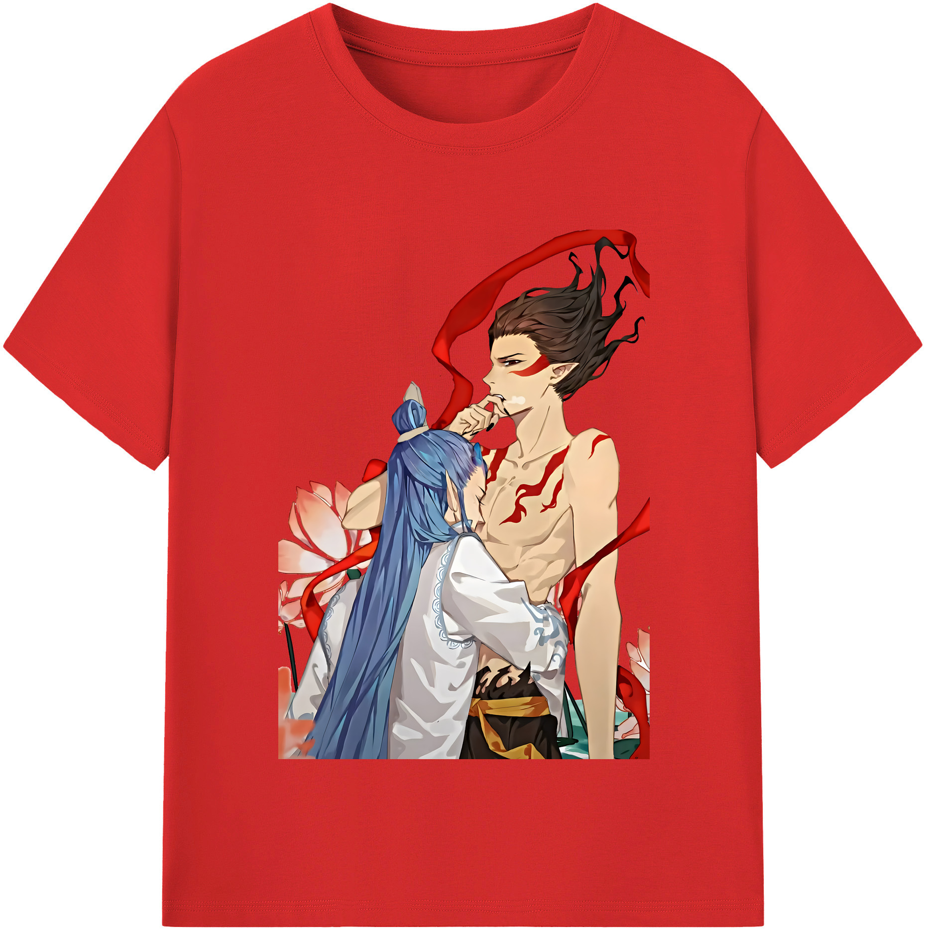 （画像用） Ne Zha 2 ナタ 魔童の大暴れ 綿100％半袖Tシャツ（フロントプリント）