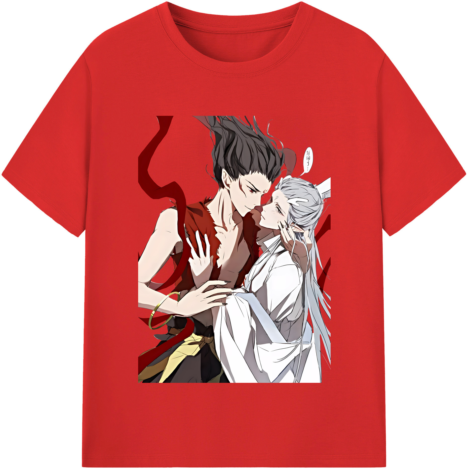 （画像用） Ne Zha 2 ナタ 魔童の大暴れ 綿100％半袖Tシャツ（フロントプリント）