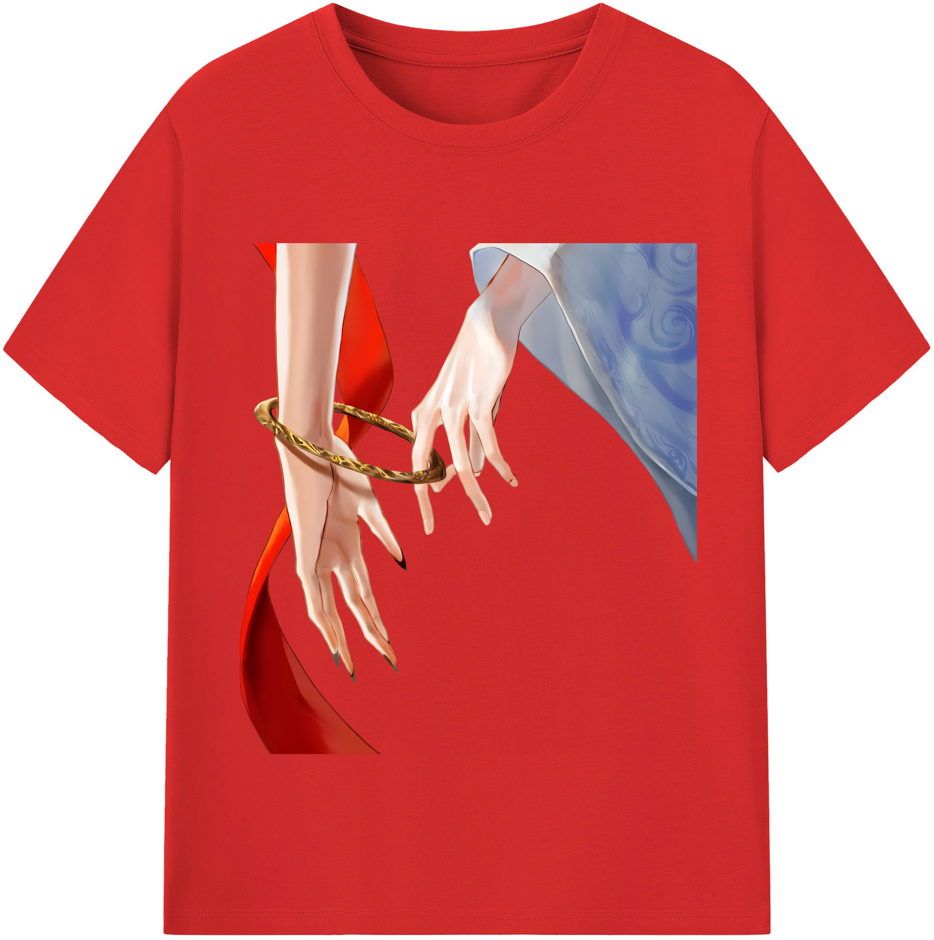（画像用） Ne Zha 2 ナタ 魔童の大暴れ 綿100％半袖Tシャツ（フロントプリント）