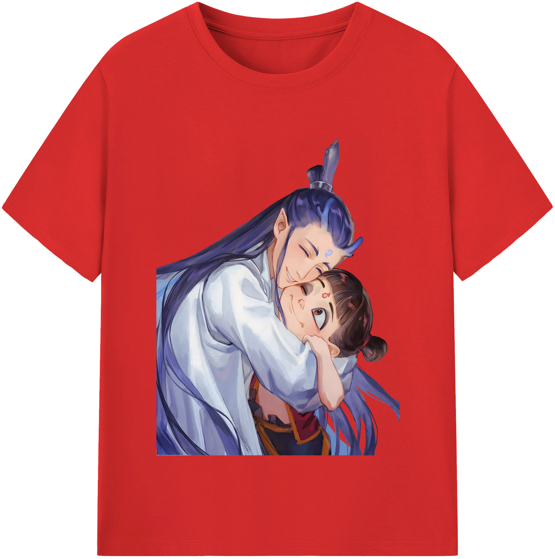 （画像用） Ne Zha 2 ナタ 魔童の大暴れ 綿100％半袖Tシャツ（フロントプリント）