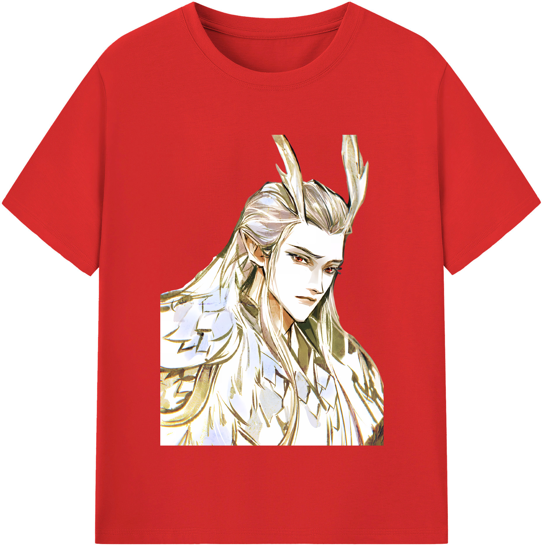 （画像用） Ne Zha 2 ナタ 魔童の大暴れ 綿100％半袖Tシャツ（フロントプリント）