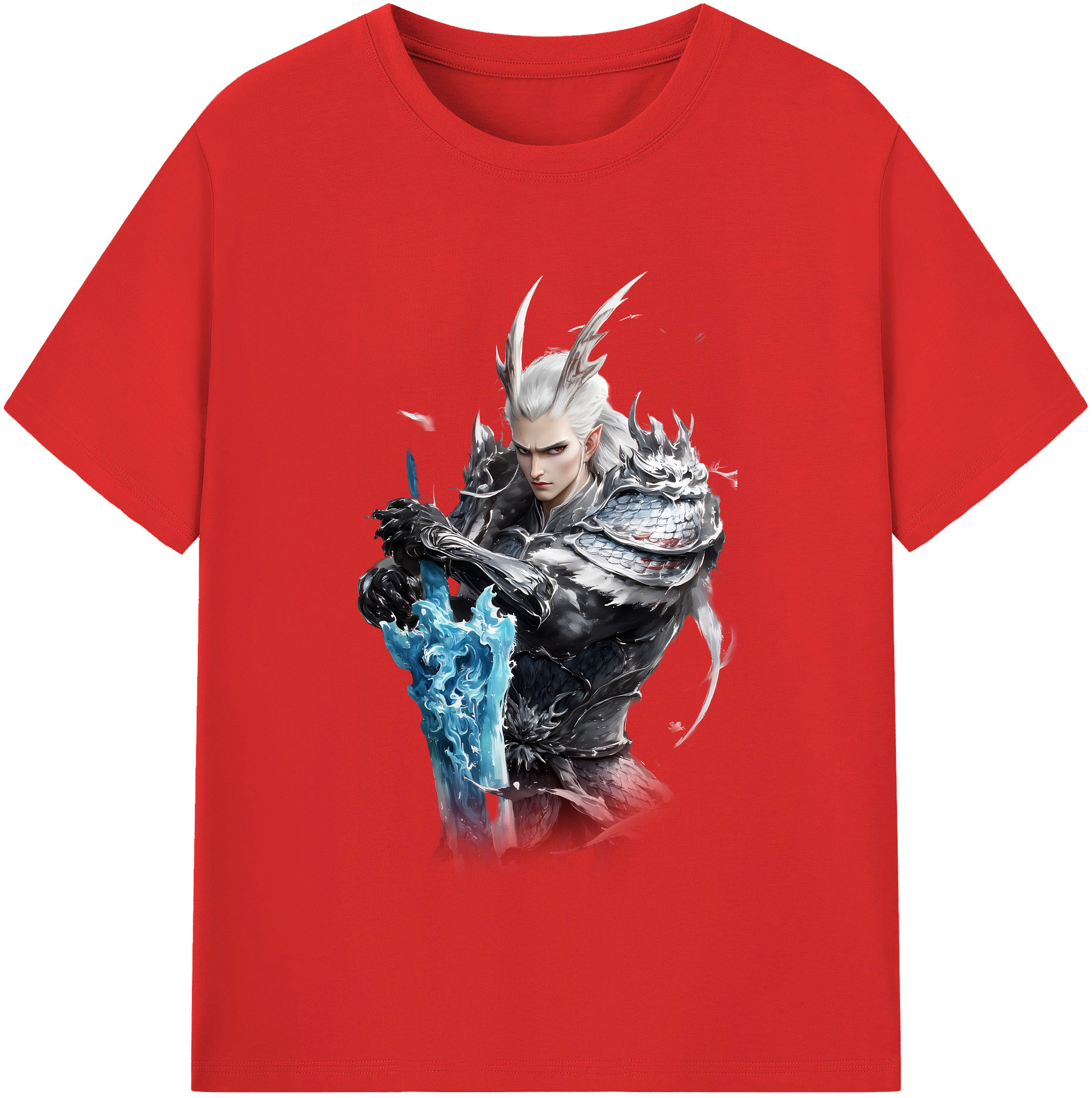 （画像用） Ne Zha 2 ナタ 魔童の大暴れ 綿100％半袖Tシャツ（フロントプリント）