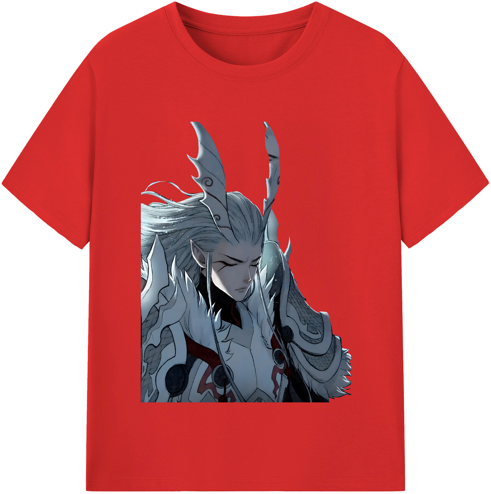 （画像用） Ne Zha 2 ナタ 魔童の大暴れ 綿100％半袖Tシャツ（フロントプリント）