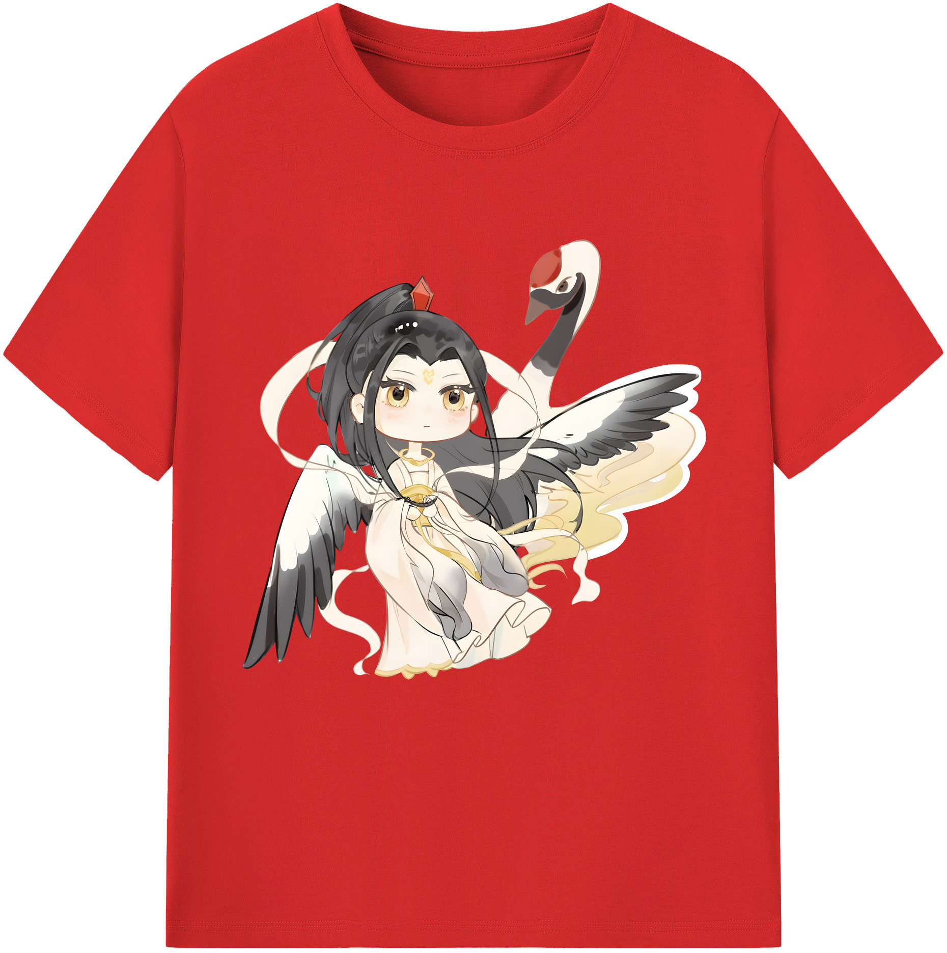 （画像用） Ne Zha 2 ナタ 魔童の大暴れ 綿100％半袖Tシャツ（フロントプリント）