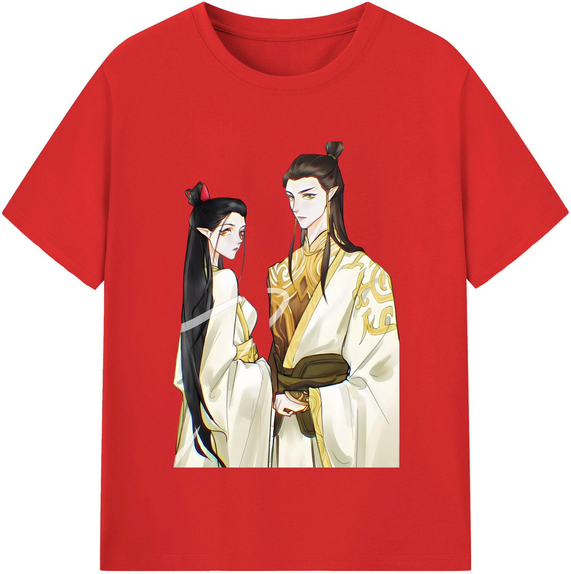 （画像用） Ne Zha 2 ナタ 魔童の大暴れ 綿100％半袖Tシャツ（フロントプリント）