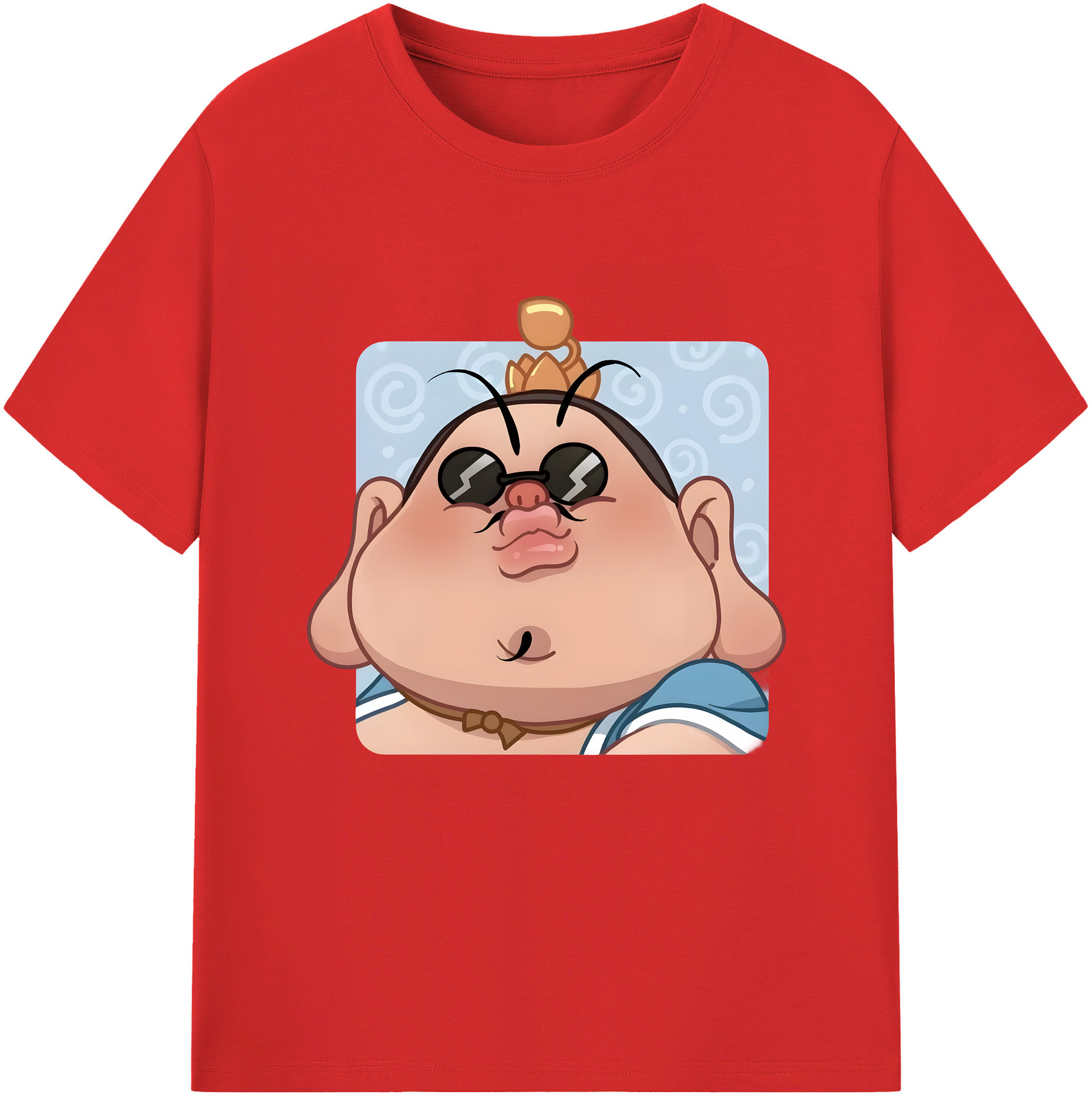 （画像用） Ne Zha 2 ナタ 魔童の大暴れ 綿100％半袖Tシャツ（フロントプリント）