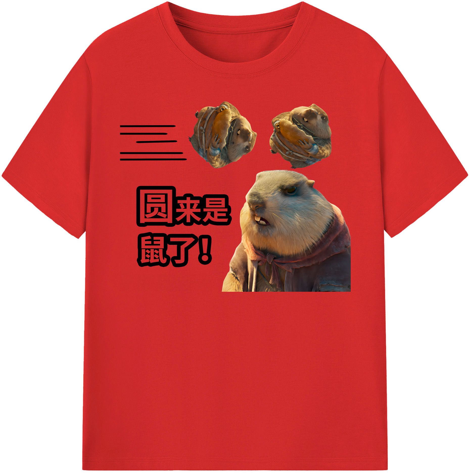 （画像用） Ne Zha 2 ナタ 魔童の大暴れ 綿100％半袖Tシャツ（フロントプリント）