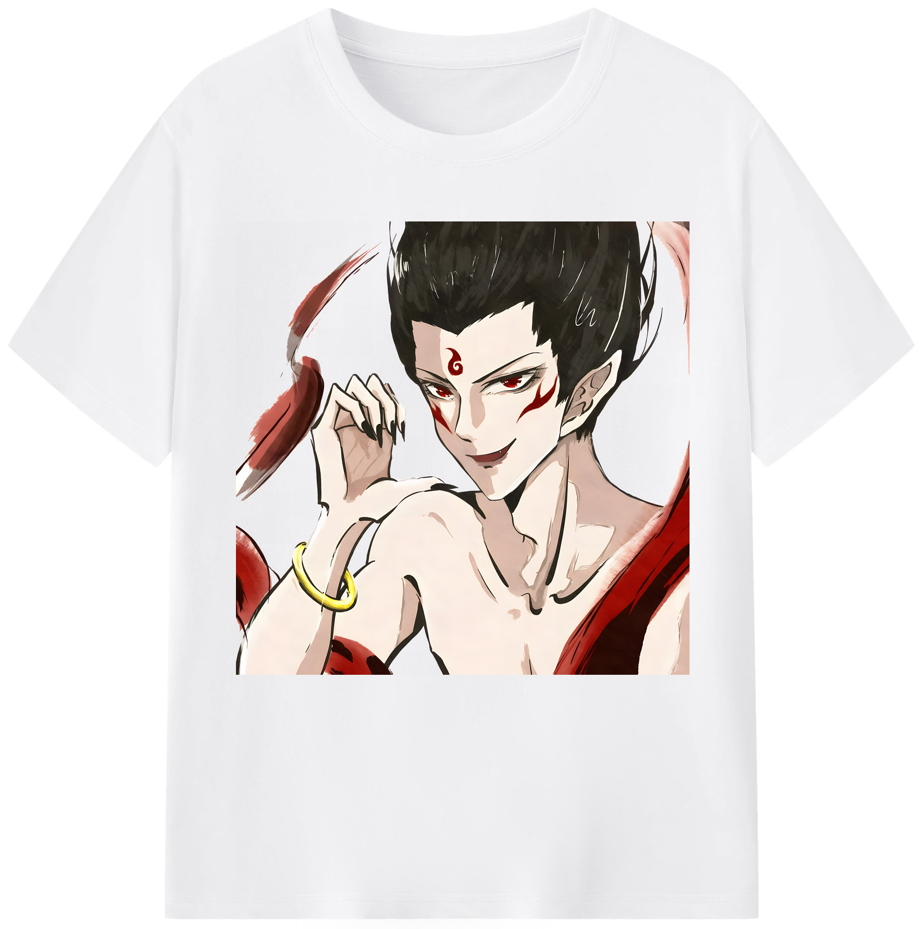 （画像用） Ne Zha 2 ナタ 魔童の大暴れ 綿100％半袖Tシャツ（フロントプリント）