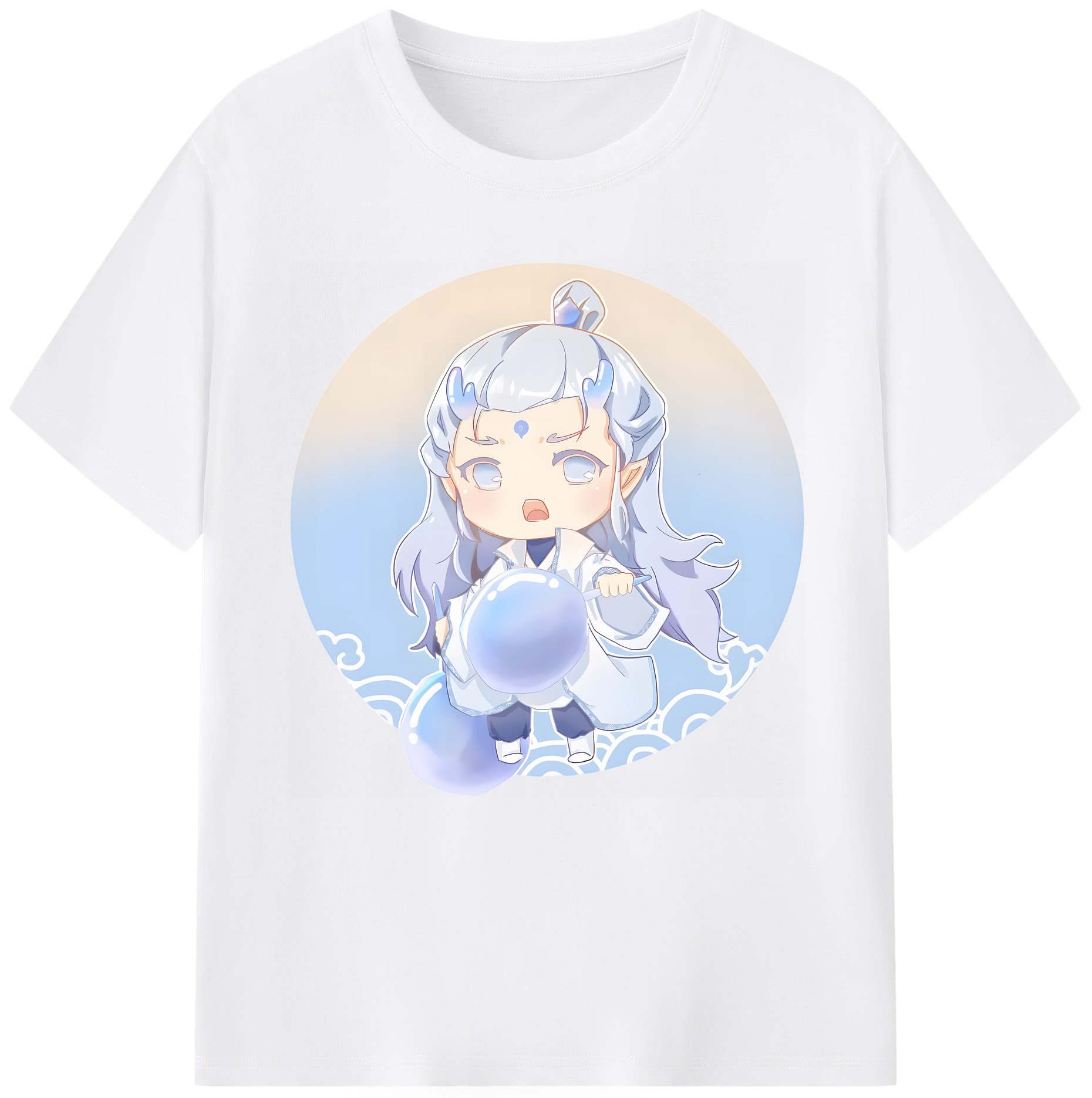 （画像用） Ne Zha 2 ナタ 魔童の大暴れ 綿100％半袖Tシャツ（フロントプリント）