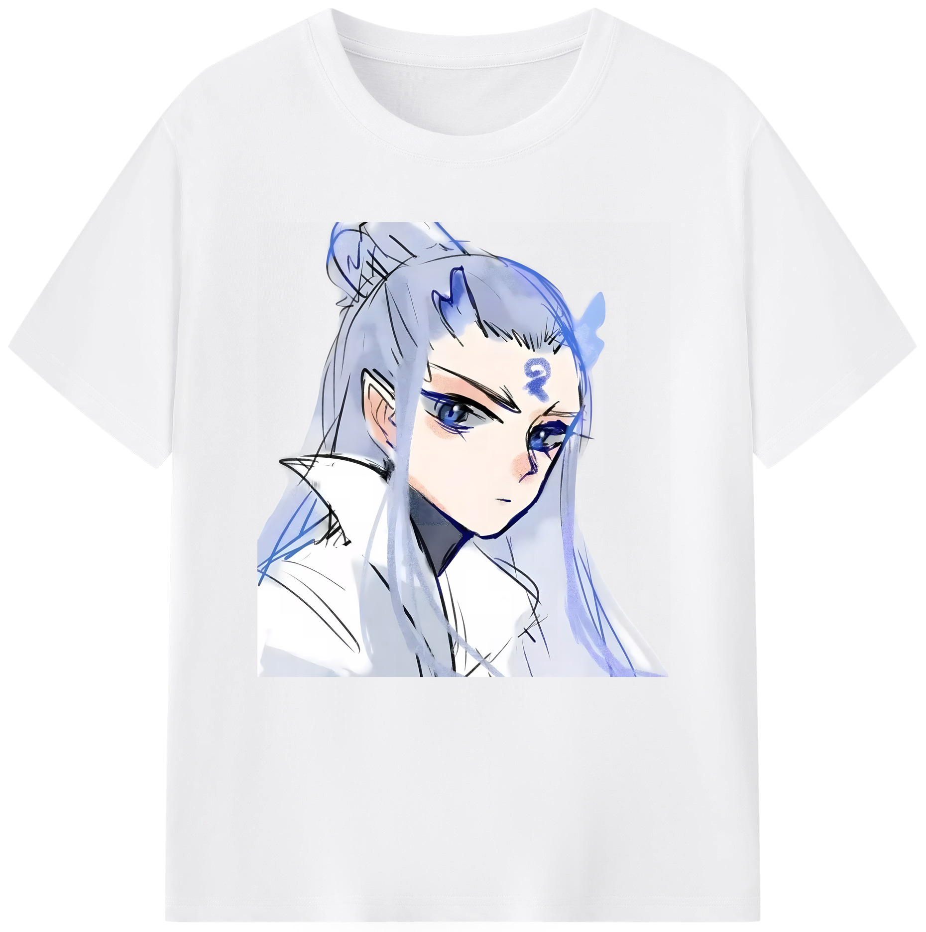 （画像用） Ne Zha 2 ナタ 魔童の大暴れ 綿100％半袖Tシャツ（フロントプリント）