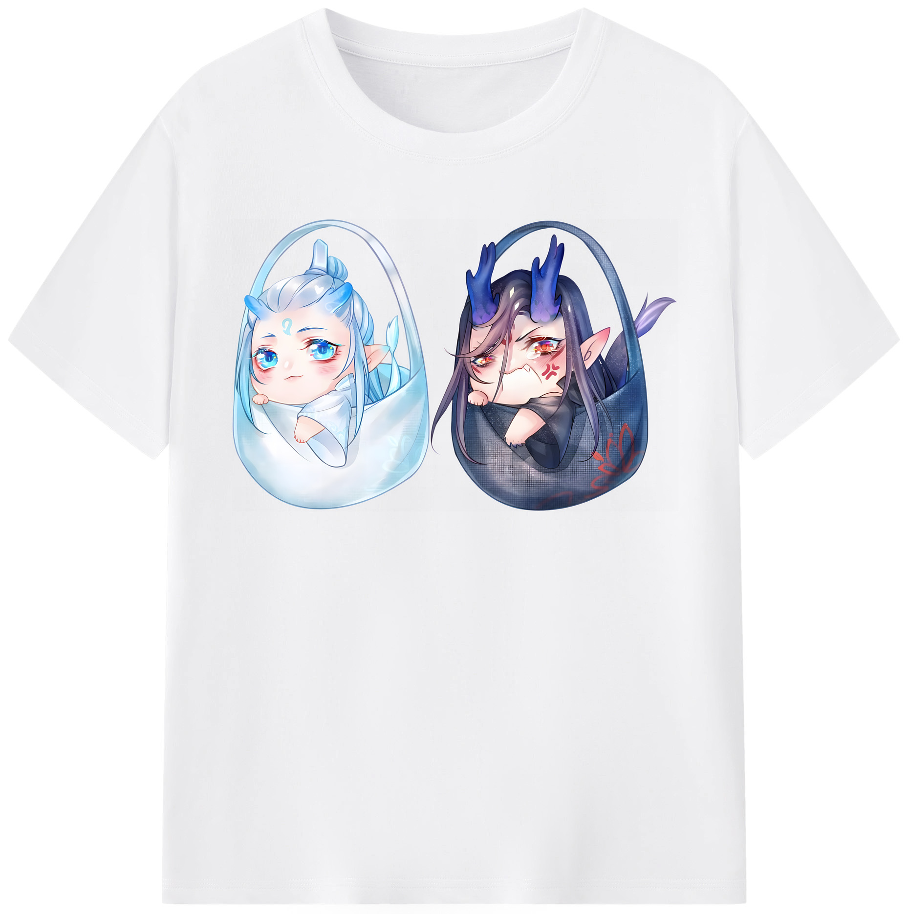（画像用） Ne Zha 2 ナタ 魔童の大暴れ 綿100％半袖Tシャツ（フロントプリント）