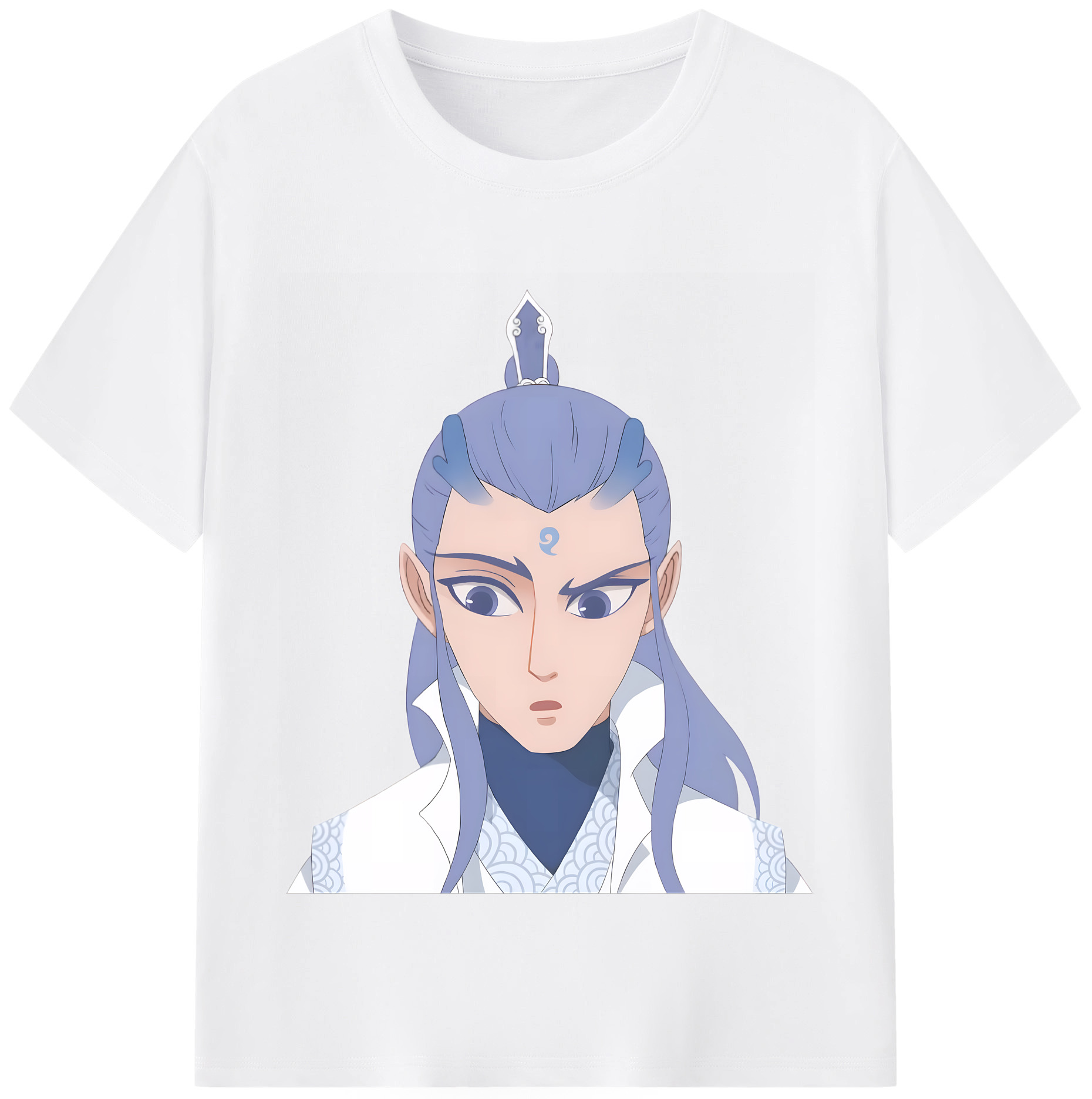 （画像用） Ne Zha 2 ナタ 魔童の大暴れ 綿100％半袖Tシャツ（フロントプリント）