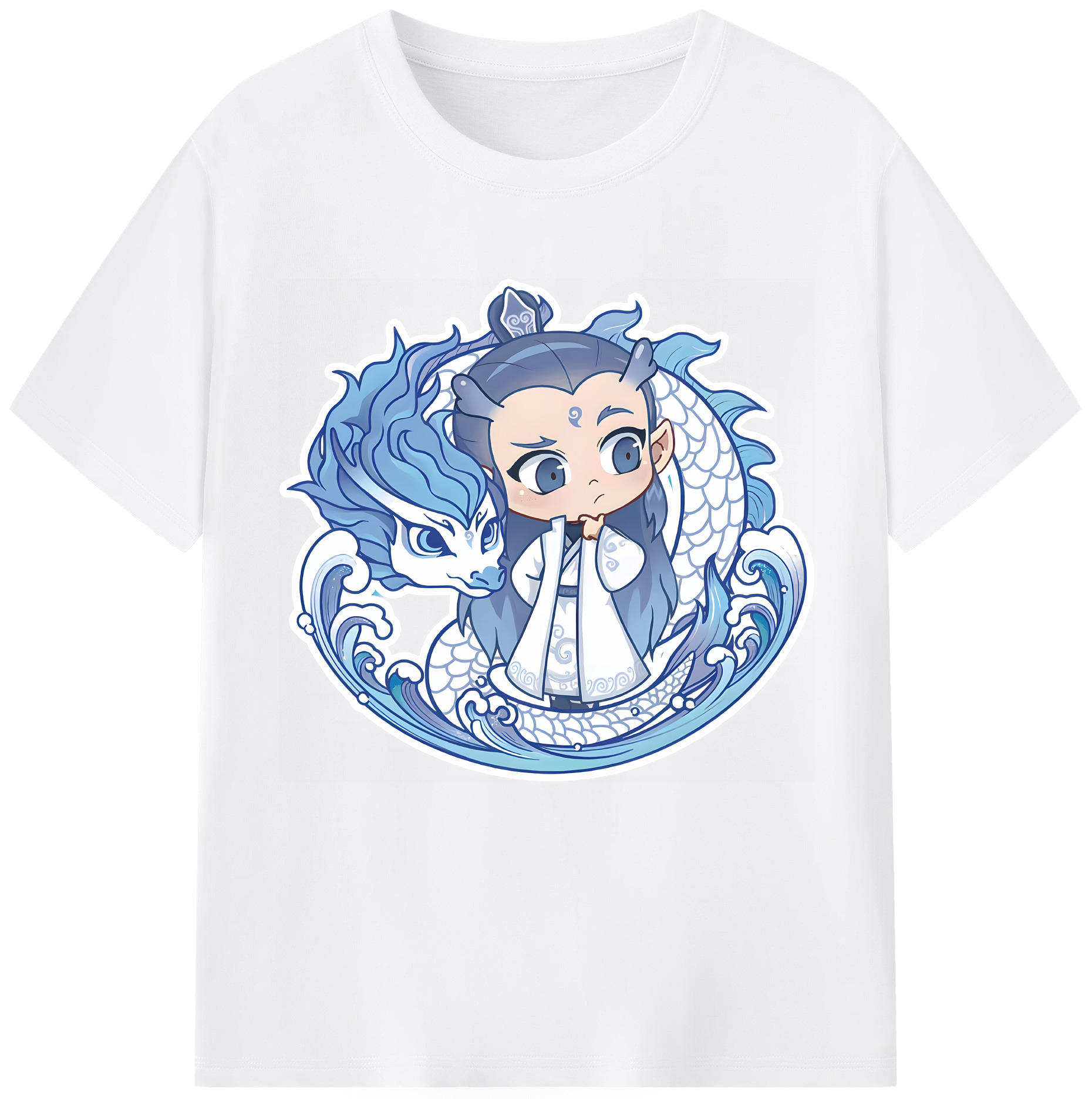 （画像用） Ne Zha 2 ナタ 魔童の大暴れ 綿100％半袖Tシャツ（フロントプリント）