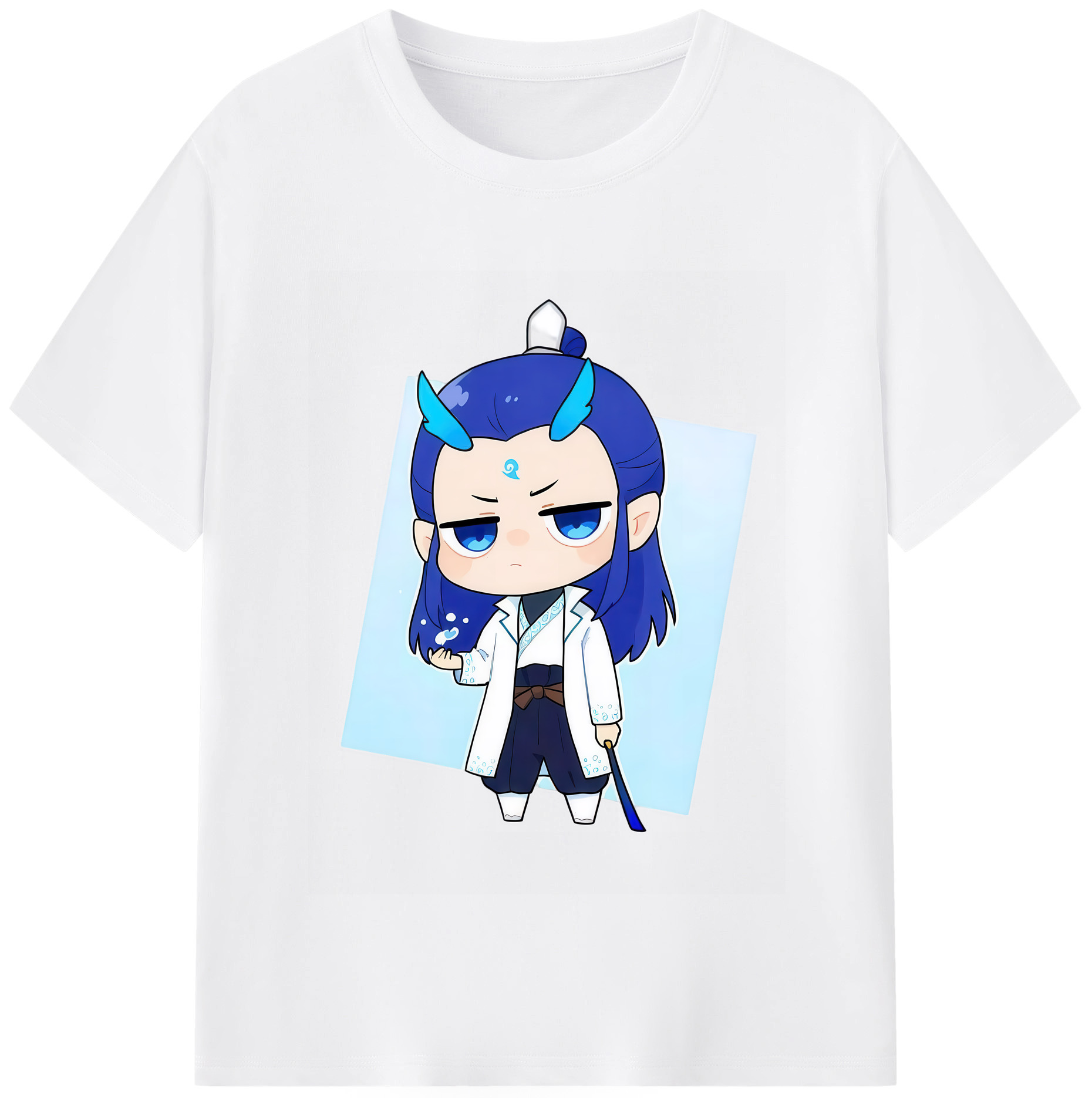 （画像用） Ne Zha 2 ナタ 魔童の大暴れ 綿100％半袖Tシャツ（フロントプリント）