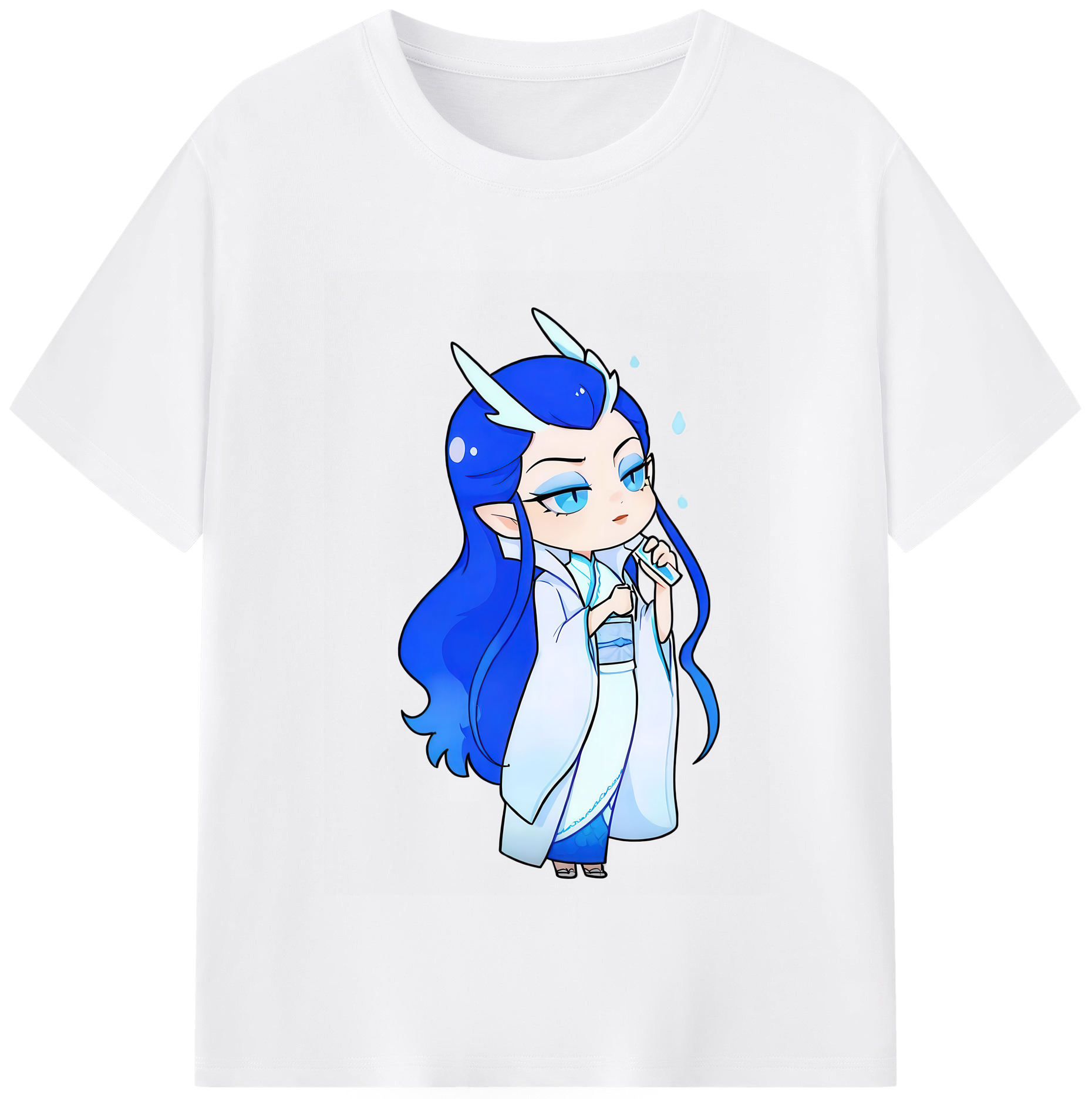 （画像用） Ne Zha 2 ナタ 魔童の大暴れ 綿100％半袖Tシャツ（フロントプリント）