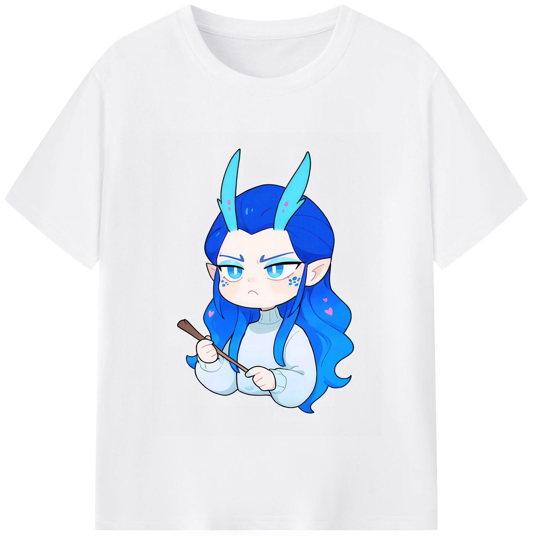 （画像用） Ne Zha 2 ナタ 魔童の大暴れ 綿100％半袖Tシャツ（フロントプリント）