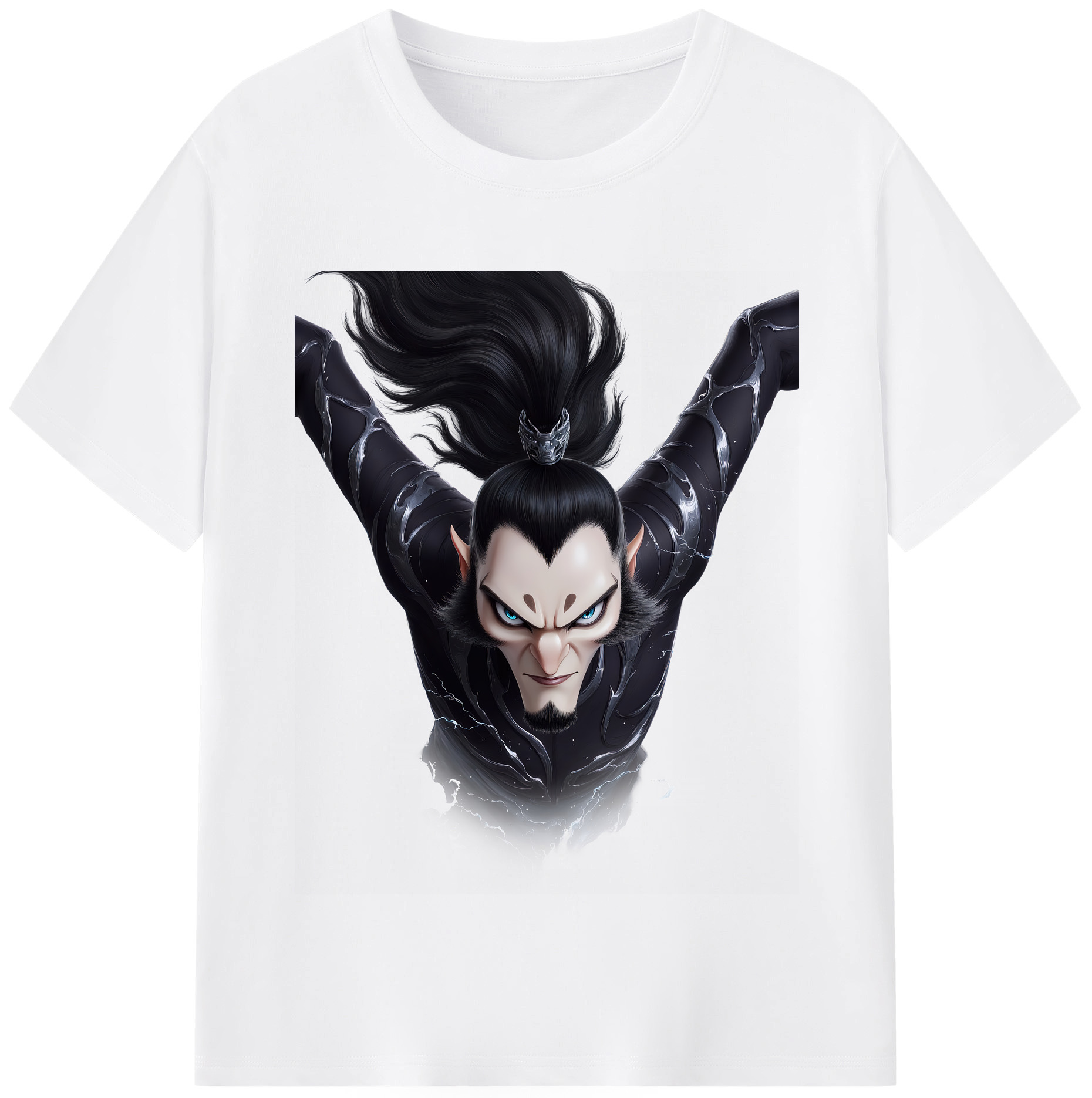 （画像用） Ne Zha 2 ナタ 魔童の大暴れ 綿100％半袖Tシャツ（フロントプリント）