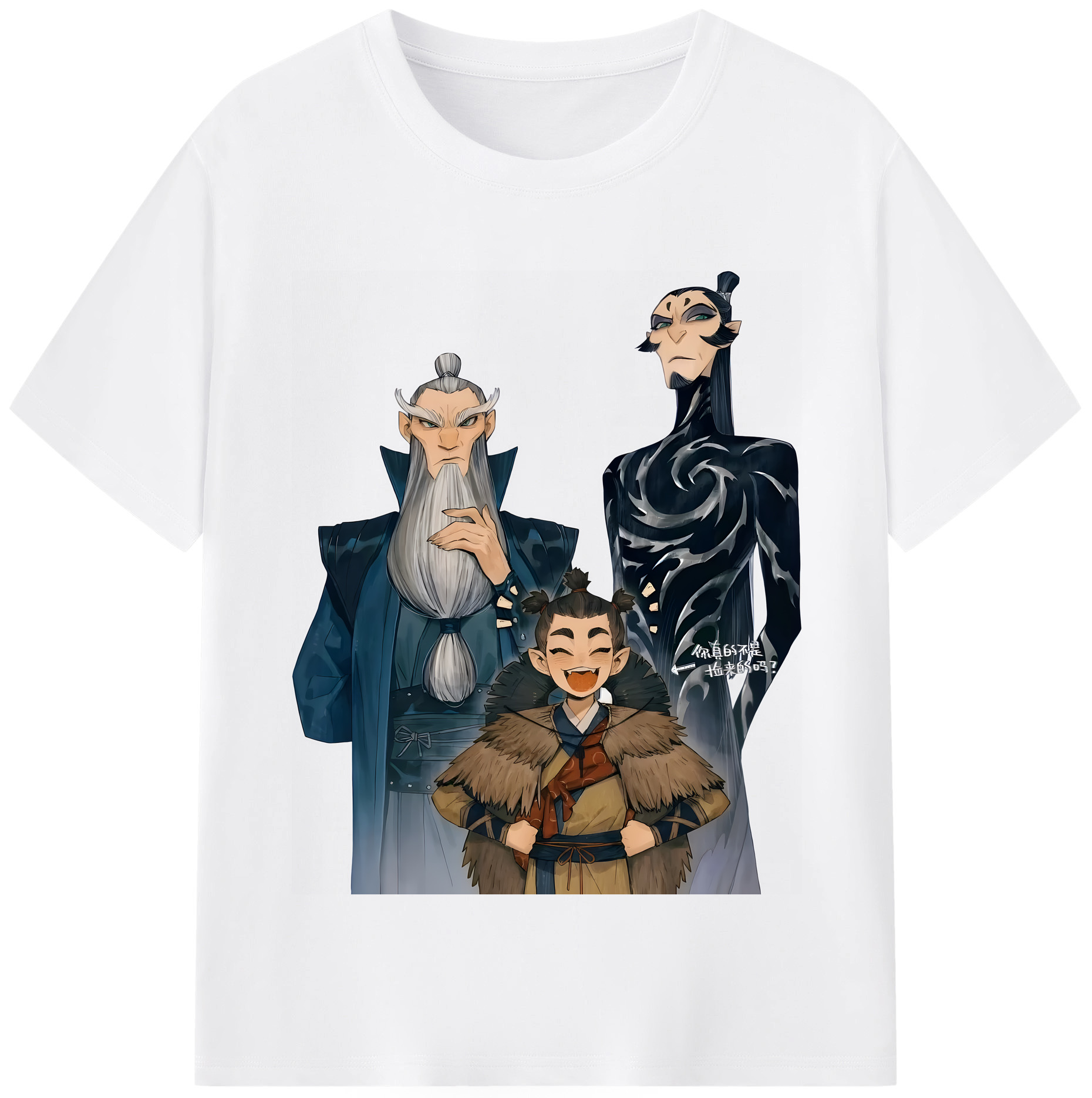 （画像用） Ne Zha 2 ナタ 魔童の大暴れ 綿100％半袖Tシャツ（フロントプリント）