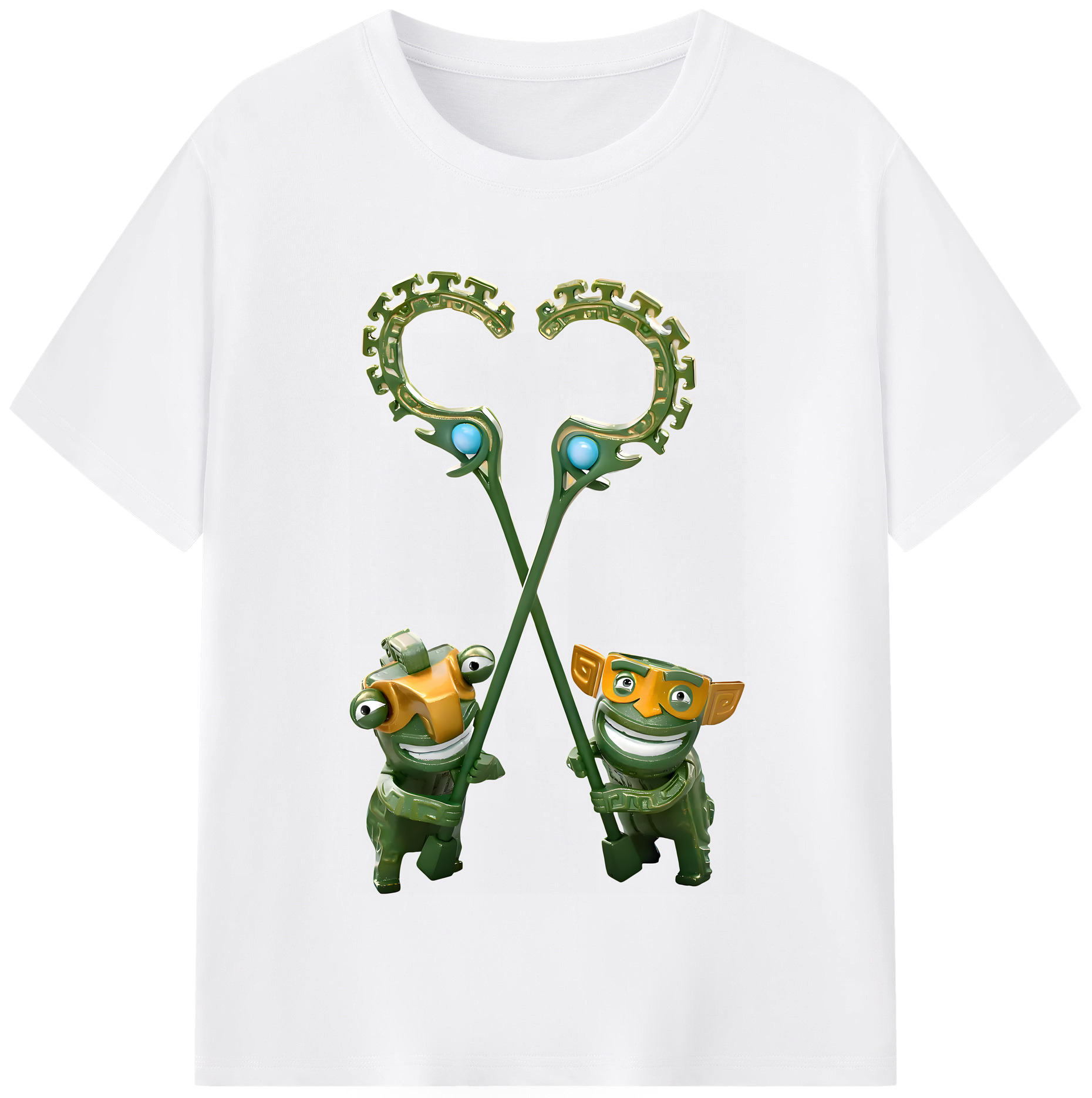 （画像用） Ne Zha 2 ナタ 魔童の大暴れ 綿100％半袖Tシャツ（フロントプリント）