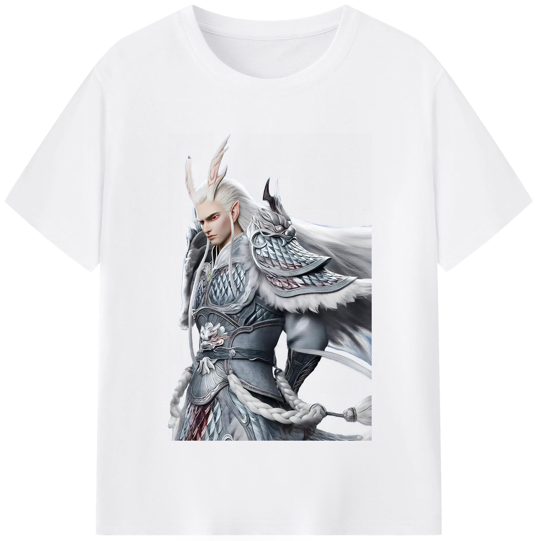 （画像用） Ne Zha 2 ナタ 魔童の大暴れ 綿100％半袖Tシャツ（フロントプリント）