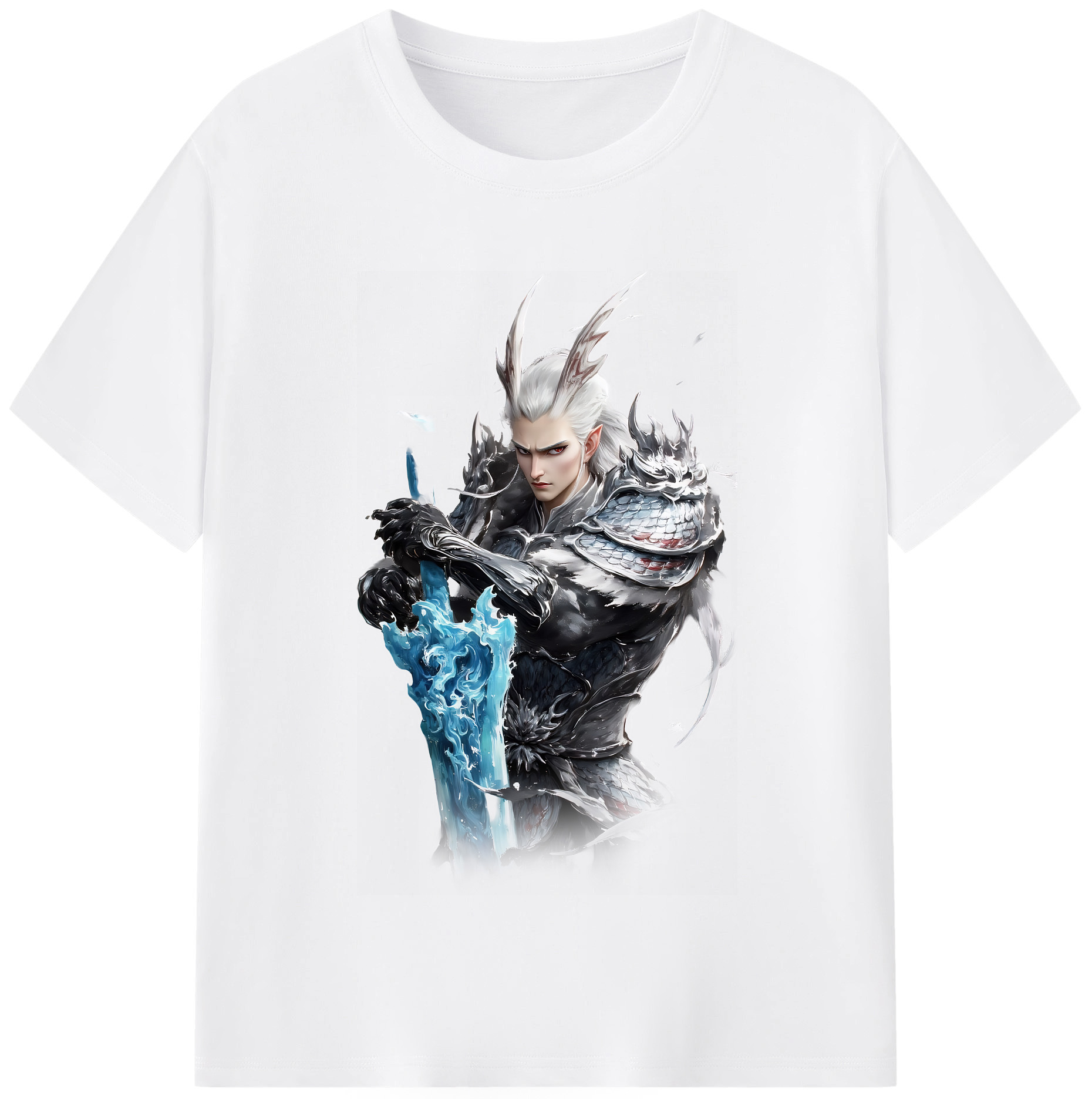 （画像用） Ne Zha 2 ナタ 魔童の大暴れ 綿100％半袖Tシャツ（フロントプリント）