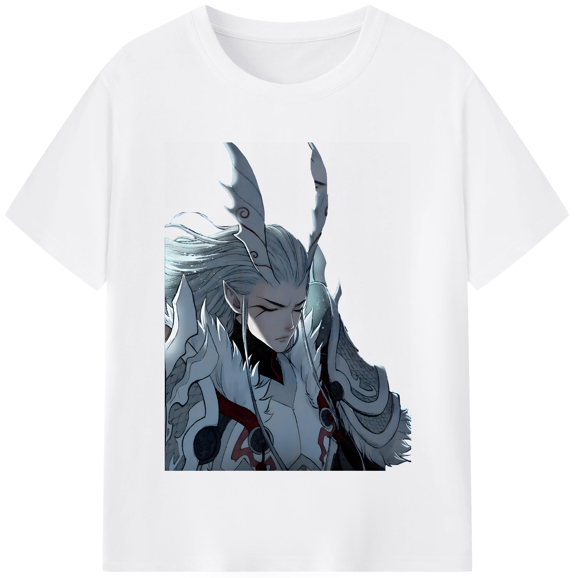 （画像用） Ne Zha 2 ナタ 魔童の大暴れ 綿100％半袖Tシャツ（フロントプリント）