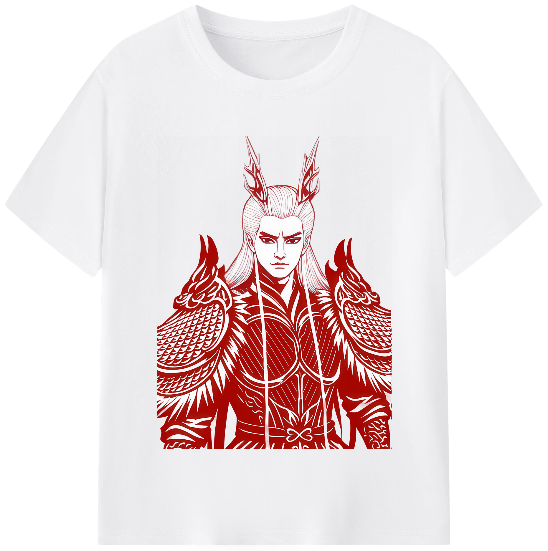 （画像用） Ne Zha 2 ナタ 魔童の大暴れ 綿100％半袖Tシャツ（フロントプリント）