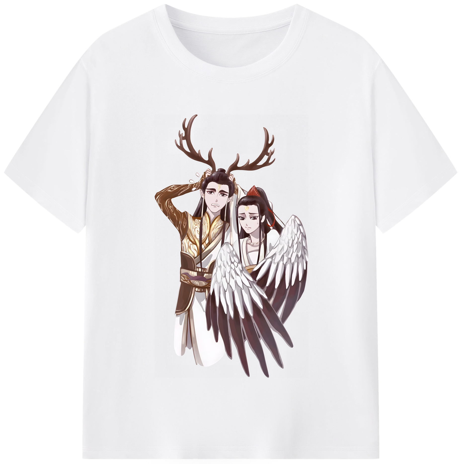 （画像用） Ne Zha 2 ナタ 魔童の大暴れ 綿100％半袖Tシャツ（フロントプリント）