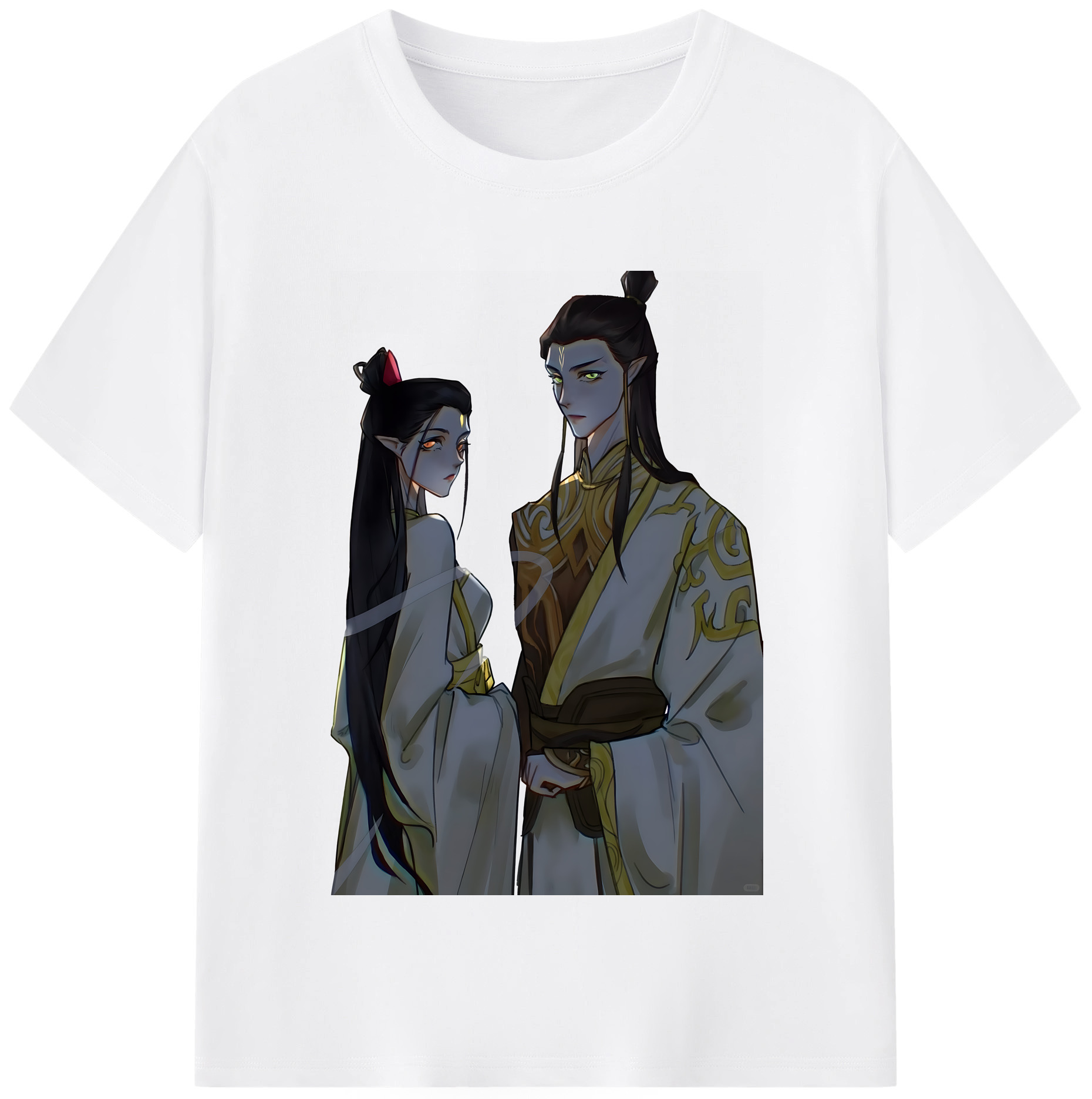 （画像用） Ne Zha 2 ナタ 魔童の大暴れ 綿100％半袖Tシャツ（フロントプリント）